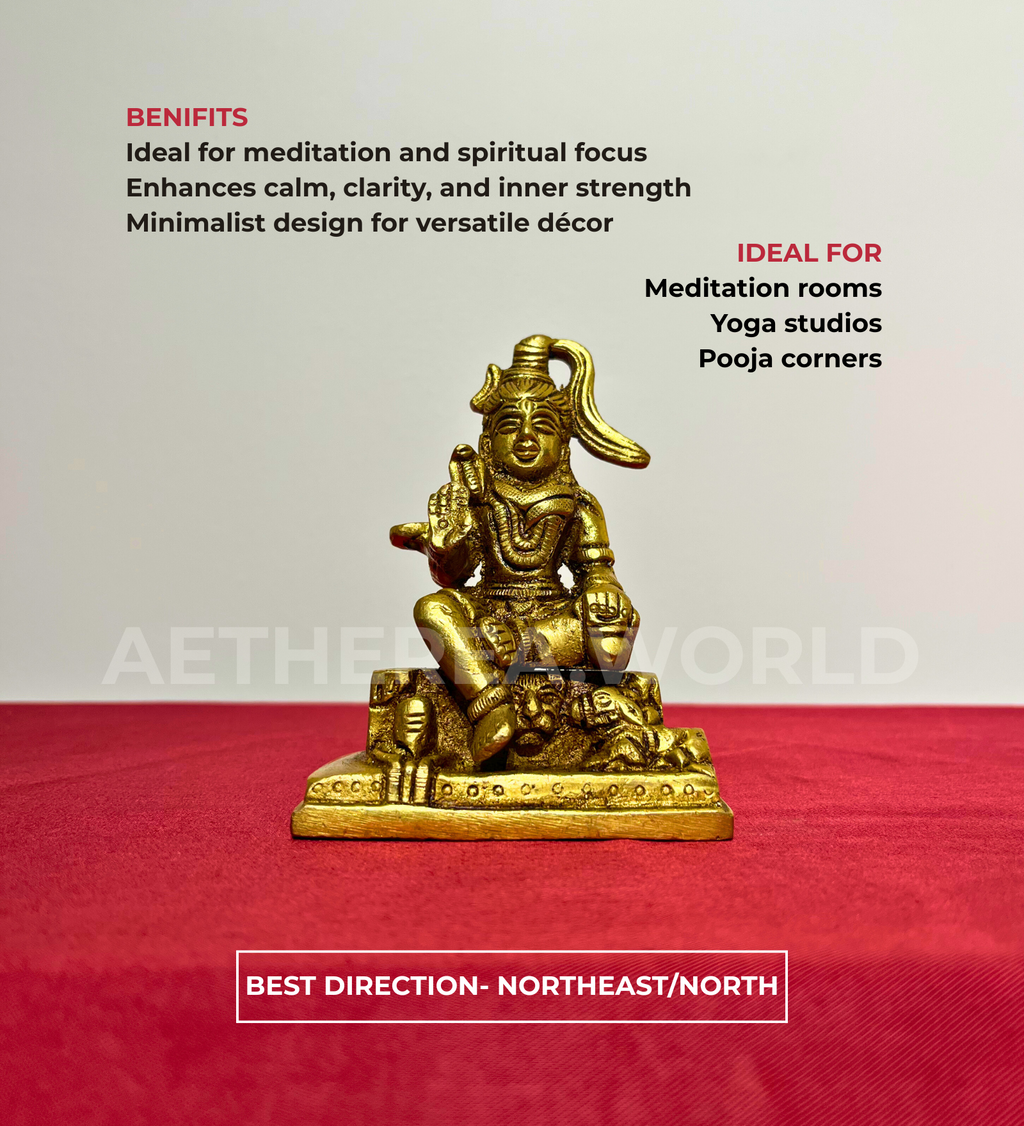 Brass Shiv Ji Idol– 100% Pure Brass by Aetherea World with God, Made from Natural Materials at Kamakhyaa for sustainable fashion