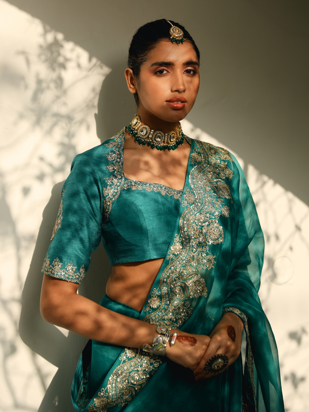 Nawazish Saree Set by RoohbyRidhimaa with Large, Medium, Small, X-Large, X-Small at Kamakhyaa for sustainable fashion