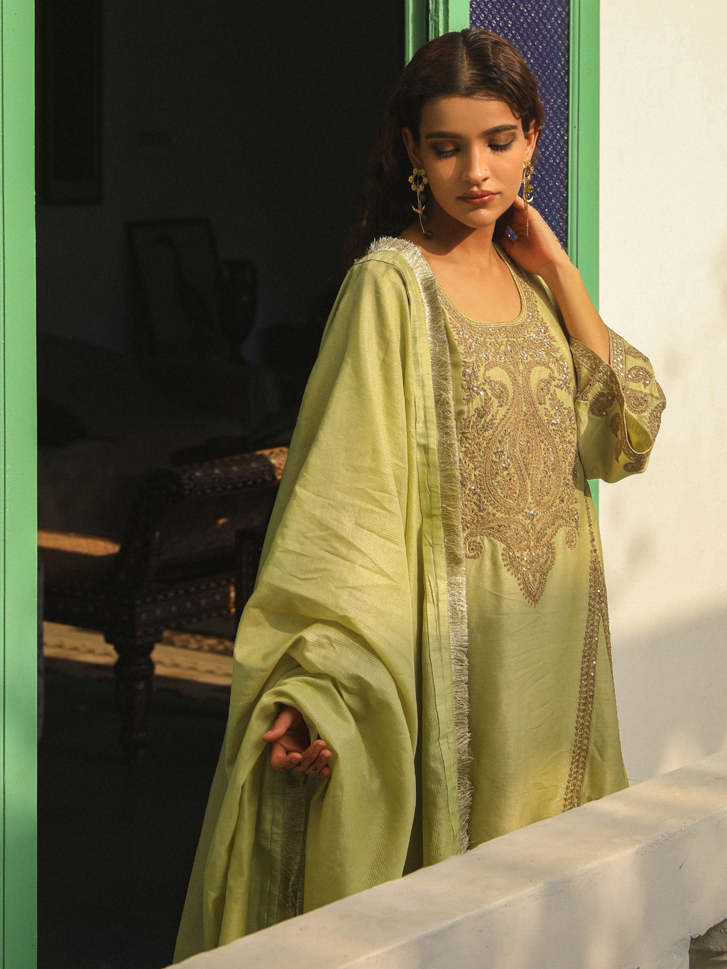 Khizaan Kurta Set by RoohbyRidhimaa with Large, Medium, Small, X-Large, X-Small at Kamakhyaa for sustainable fashion