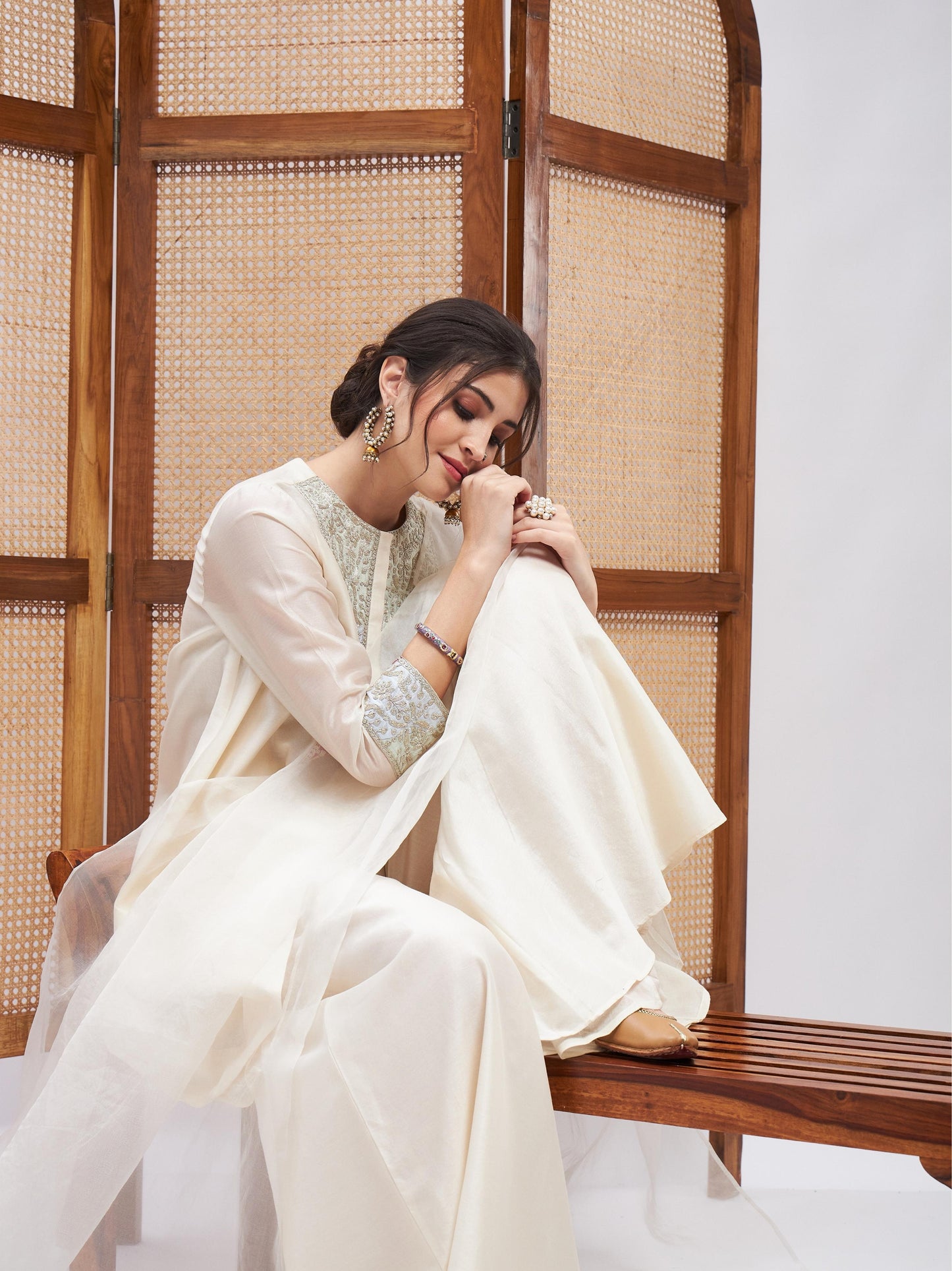 Ananya Kurta Set by RoohbyRidhimaa with Large, Medium, Small, X-Large, X-Small at Kamakhyaa for sustainable fashion