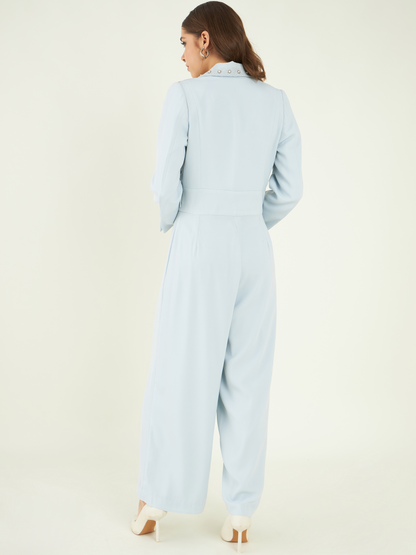 Sky Embellished Power Jumpsuit by Bohobi with at Kamakhyaa for sustainable fashion