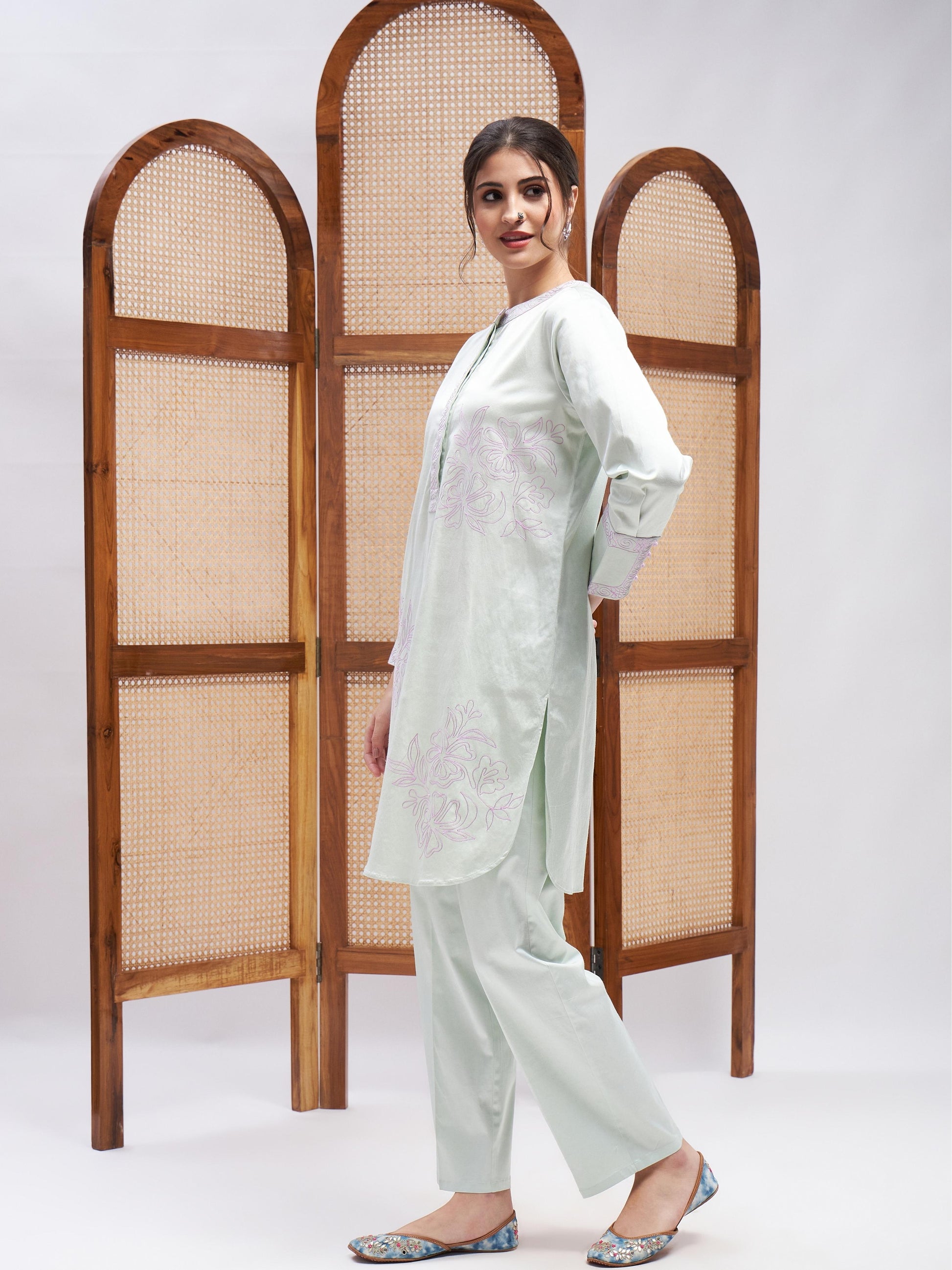 Iyaan Kurta Set by RoohbyRidhimaa with Large, Medium, Small, X-Large, X-Small at Kamakhyaa for sustainable fashion