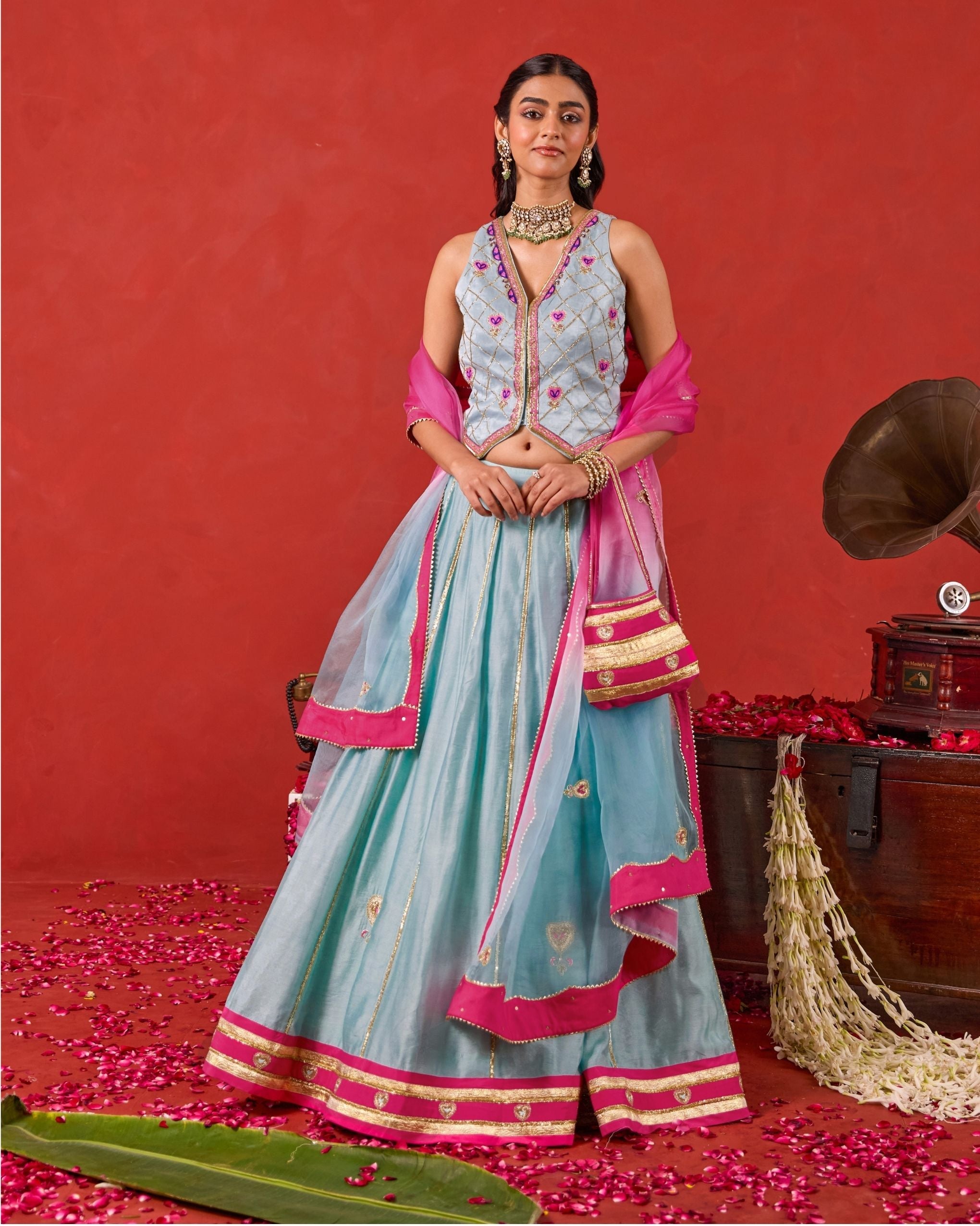 Aayat Lehenga Set by Taro with Jashn-E-Taro - The Trousseau Edit by Taro at Kamakhyaa India for sustainable fashion