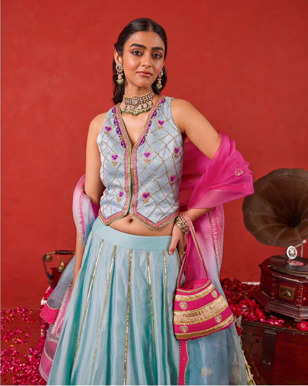 Aayat Lehenga Set by Taro with Jashn-E-Taro - The Trousseau Edit by Taro at Kamakhyaa India for sustainable fashion