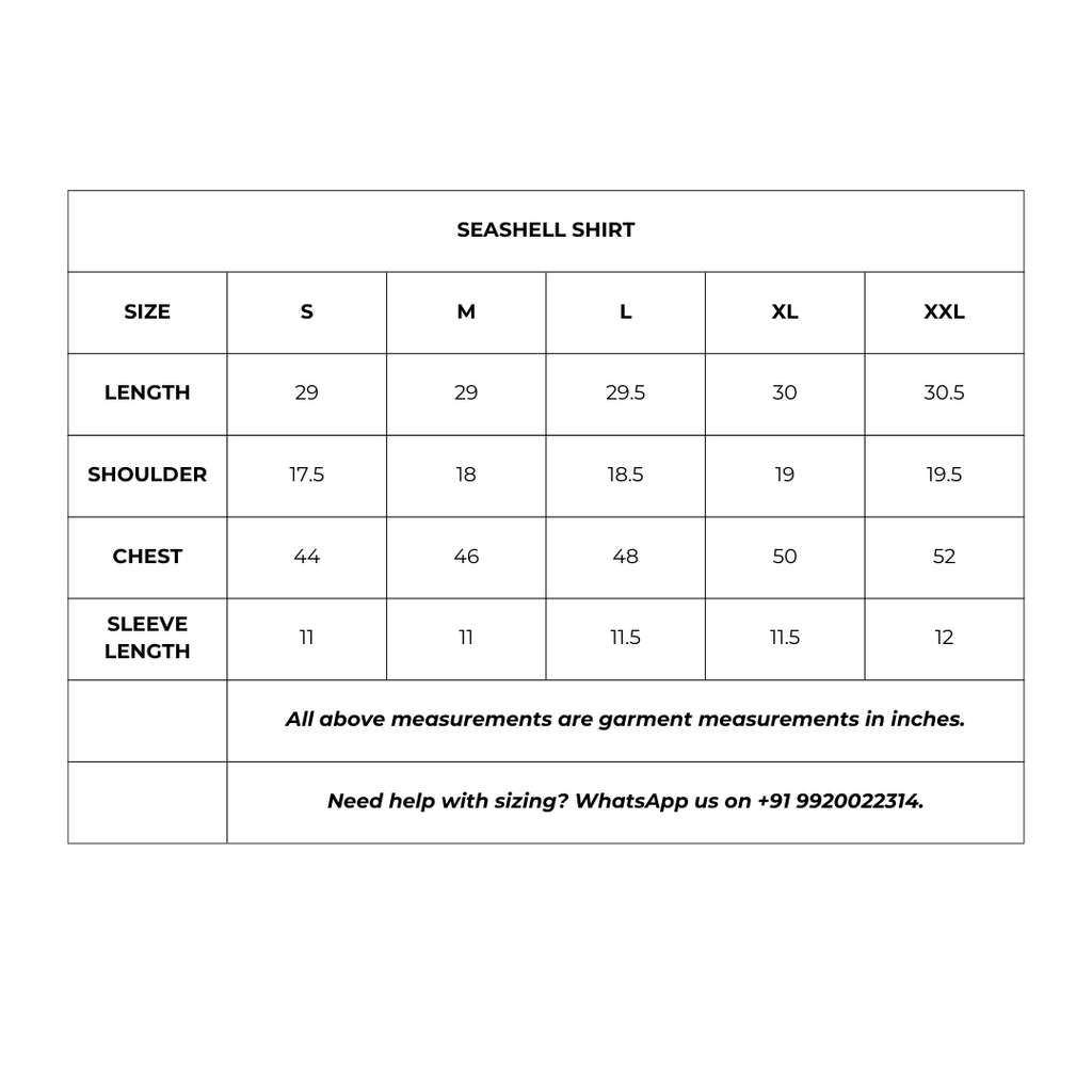 Seashell Shirt by anushé pirani with Menswear, T-Shirts & Shirts at Kamakhyaa for sustainable fashion