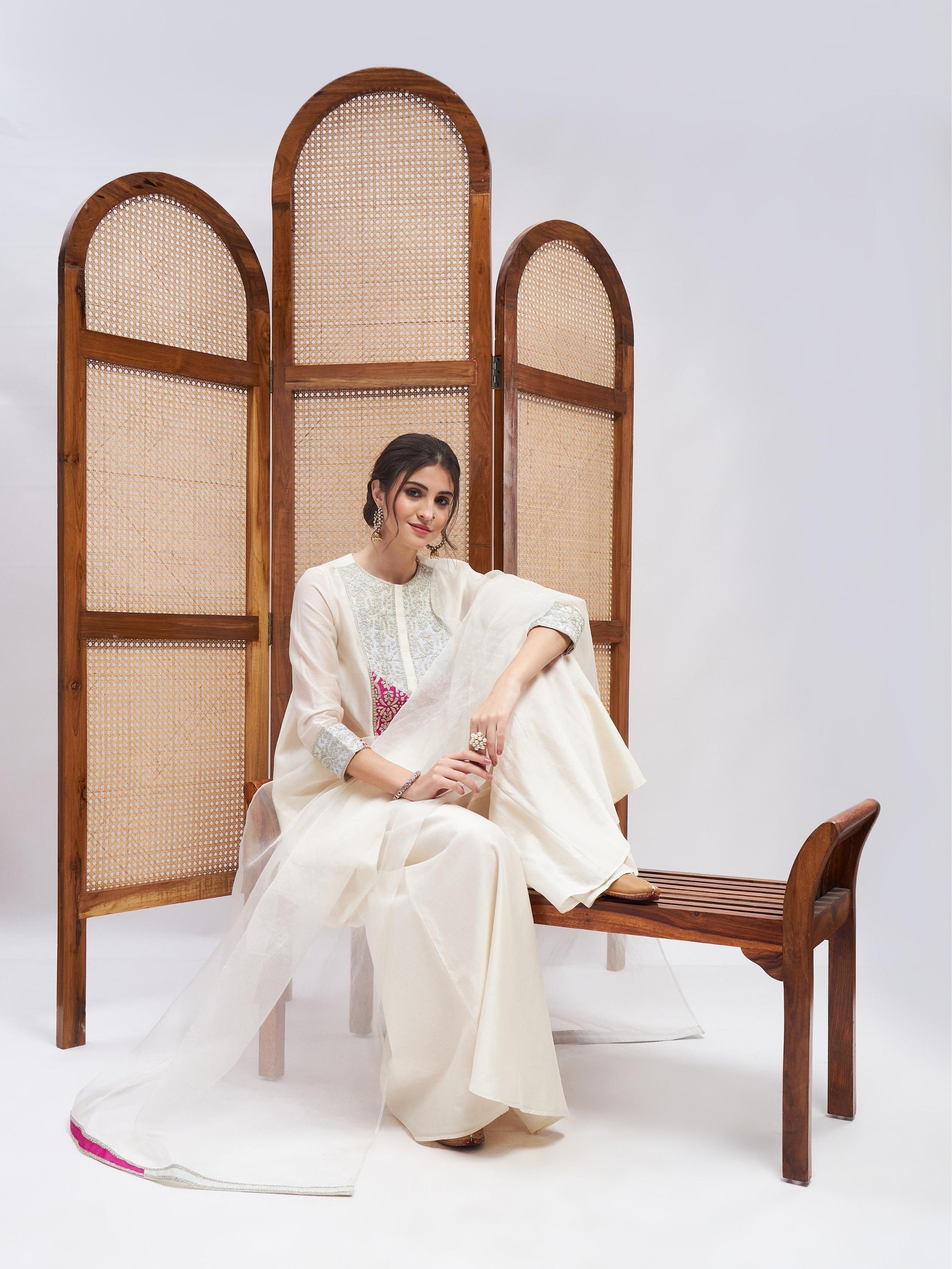 Ananya Kurta Set by RoohbyRidhimaa with Large, Medium, Small, X-Large, X-Small at Kamakhyaa for sustainable fashion