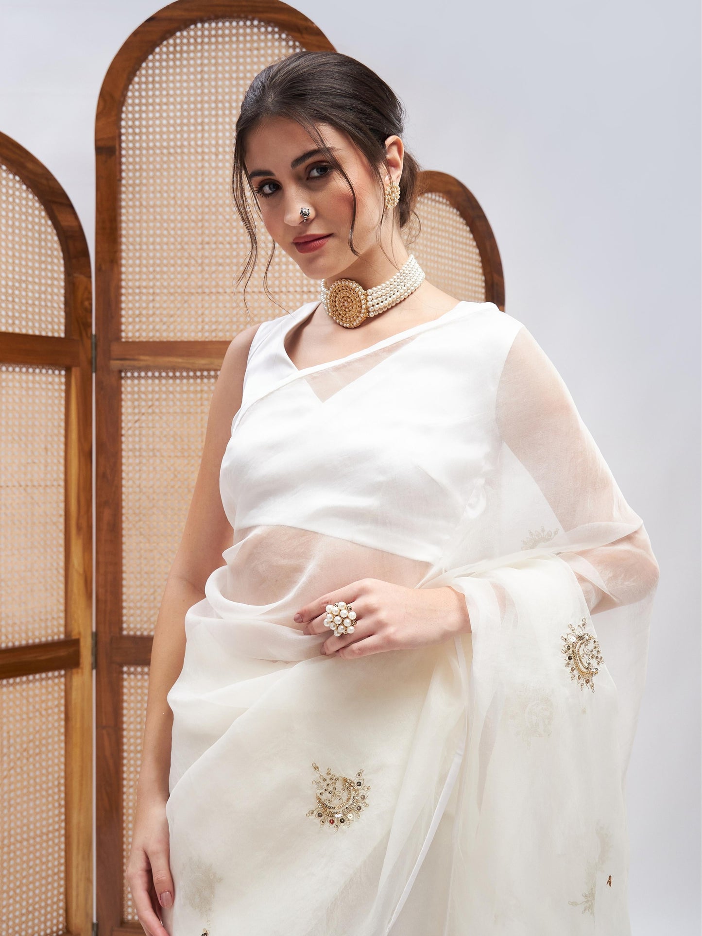 Shwet Saree Set by RoohbyRidhimaa with at Kamakhyaa for sustainable fashion