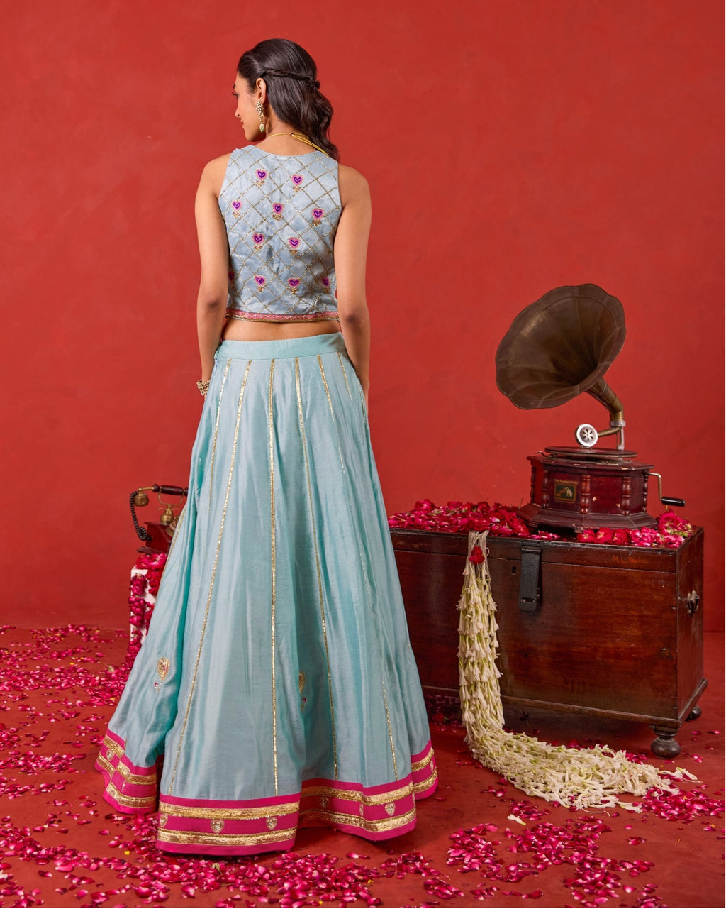 Aayat Lehenga Set by Taro with Jashn-E-Taro - The Trousseau Edit by Taro at Kamakhyaa India for sustainable fashion