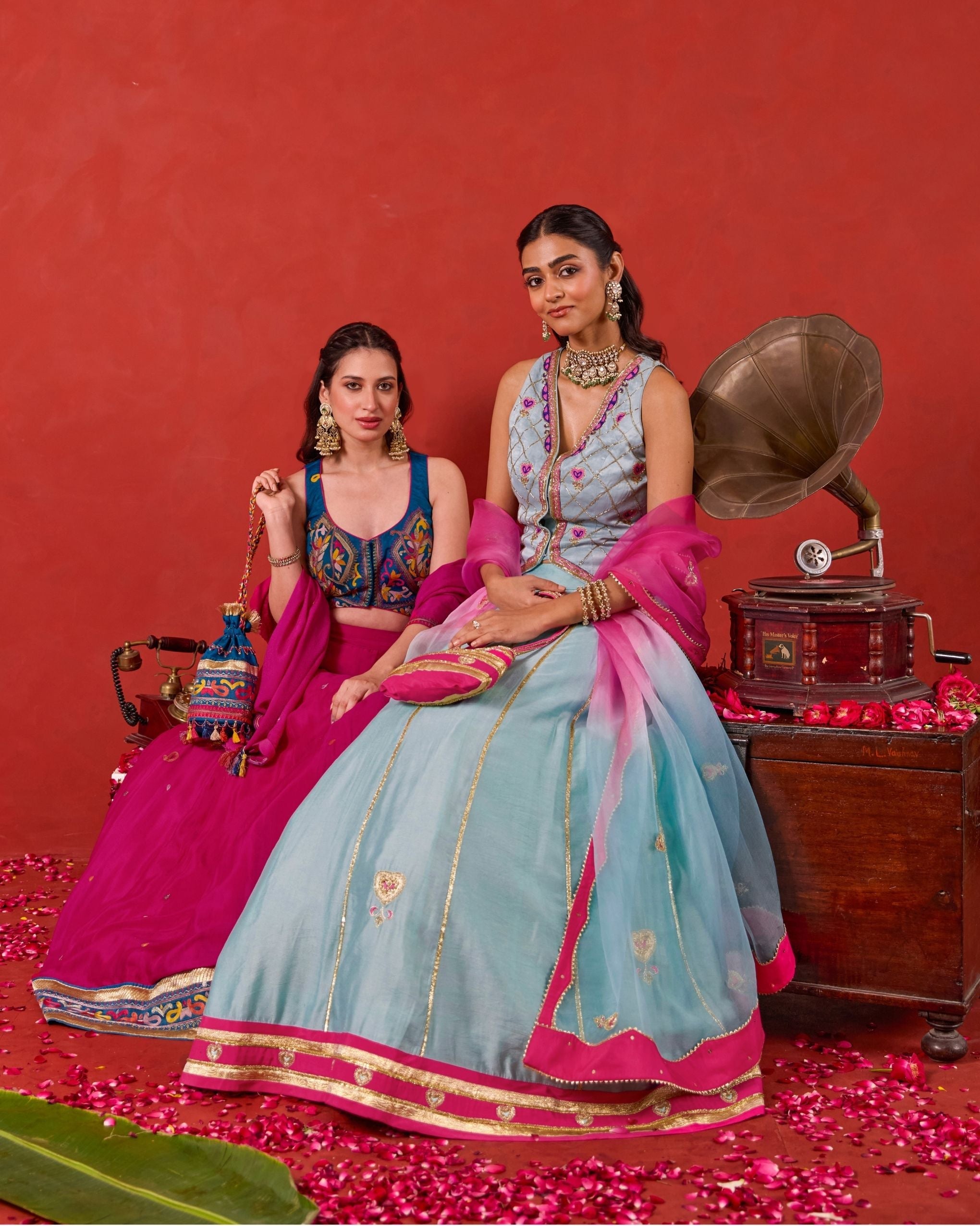 Aayat Lehenga Set by Taro with Jashn-E-Taro - The Trousseau Edit by Taro at Kamakhyaa India for sustainable fashion