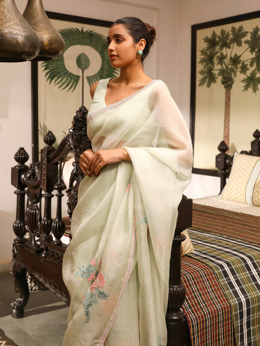 Nazm Saree Set by RoohbyRidhimaa with Large, Medium, Small, X-Large, X-Small at Kamakhyaa for sustainable fashion