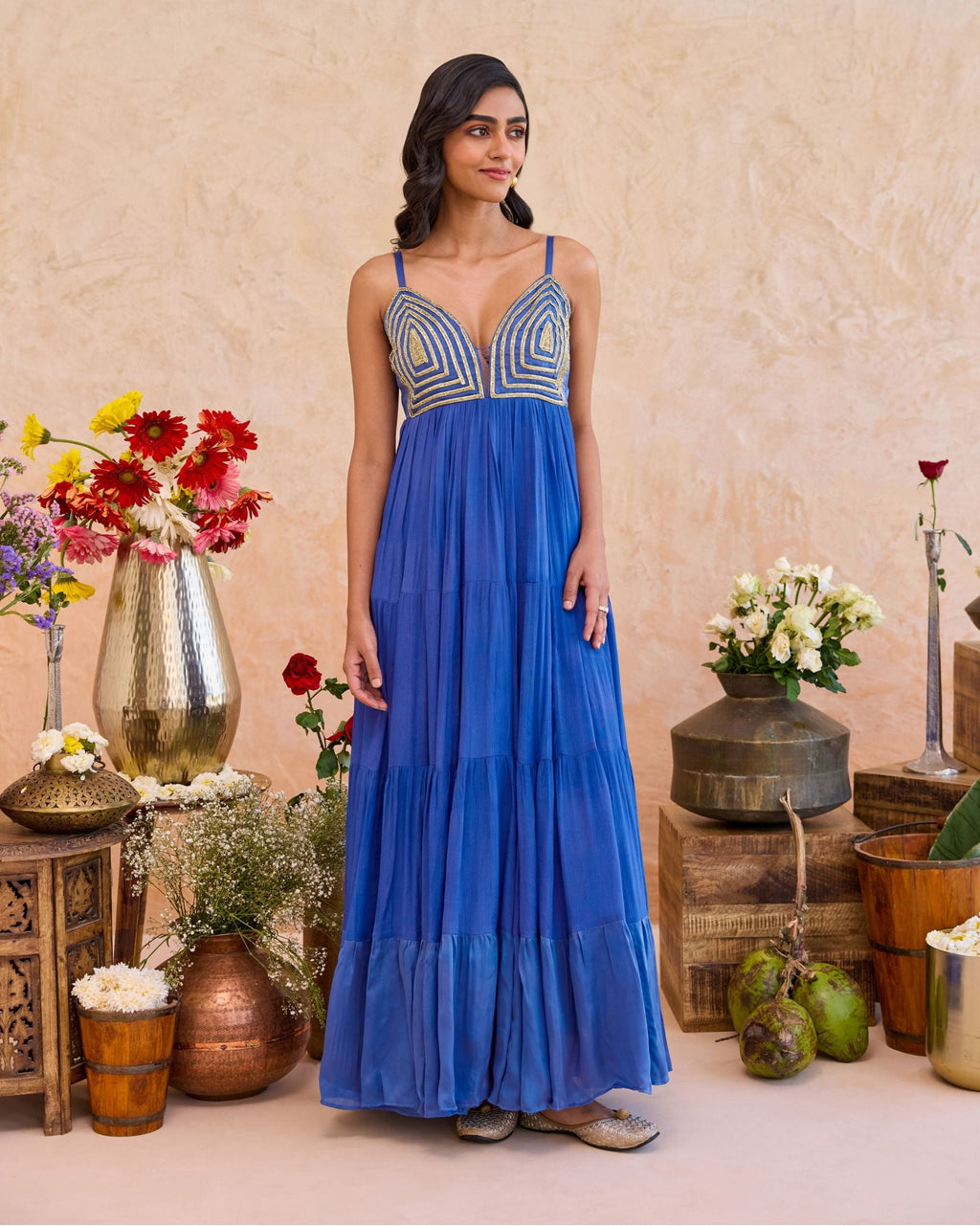 Nayla Dress by Taro with Jashn-E-Taro - The Trousseau Edit by Taro at Kamakhyaa India for sustainable fashion