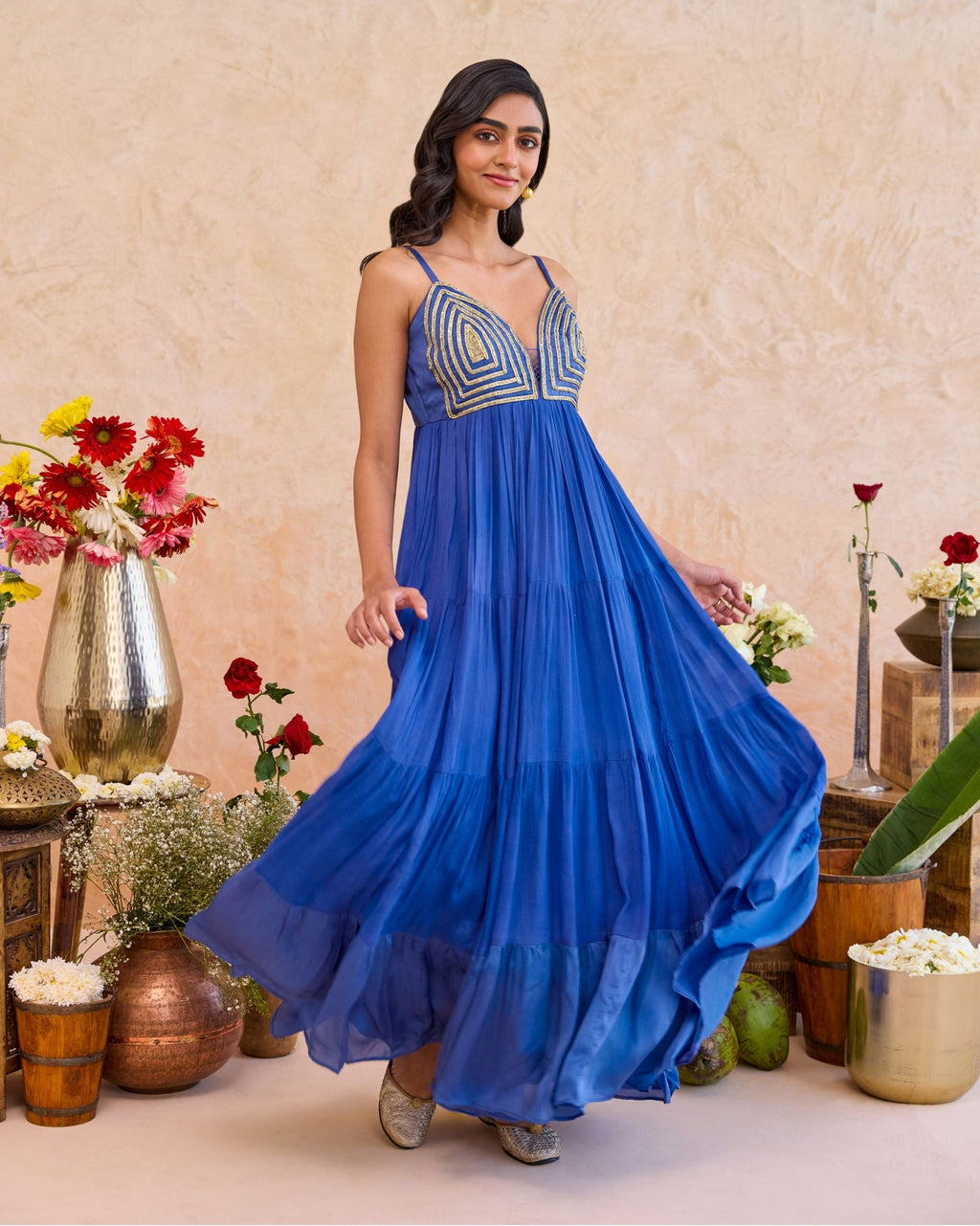 Nayla Dress by Taro with Jashn-E-Taro - The Trousseau Edit by Taro at Kamakhyaa India for sustainable fashion