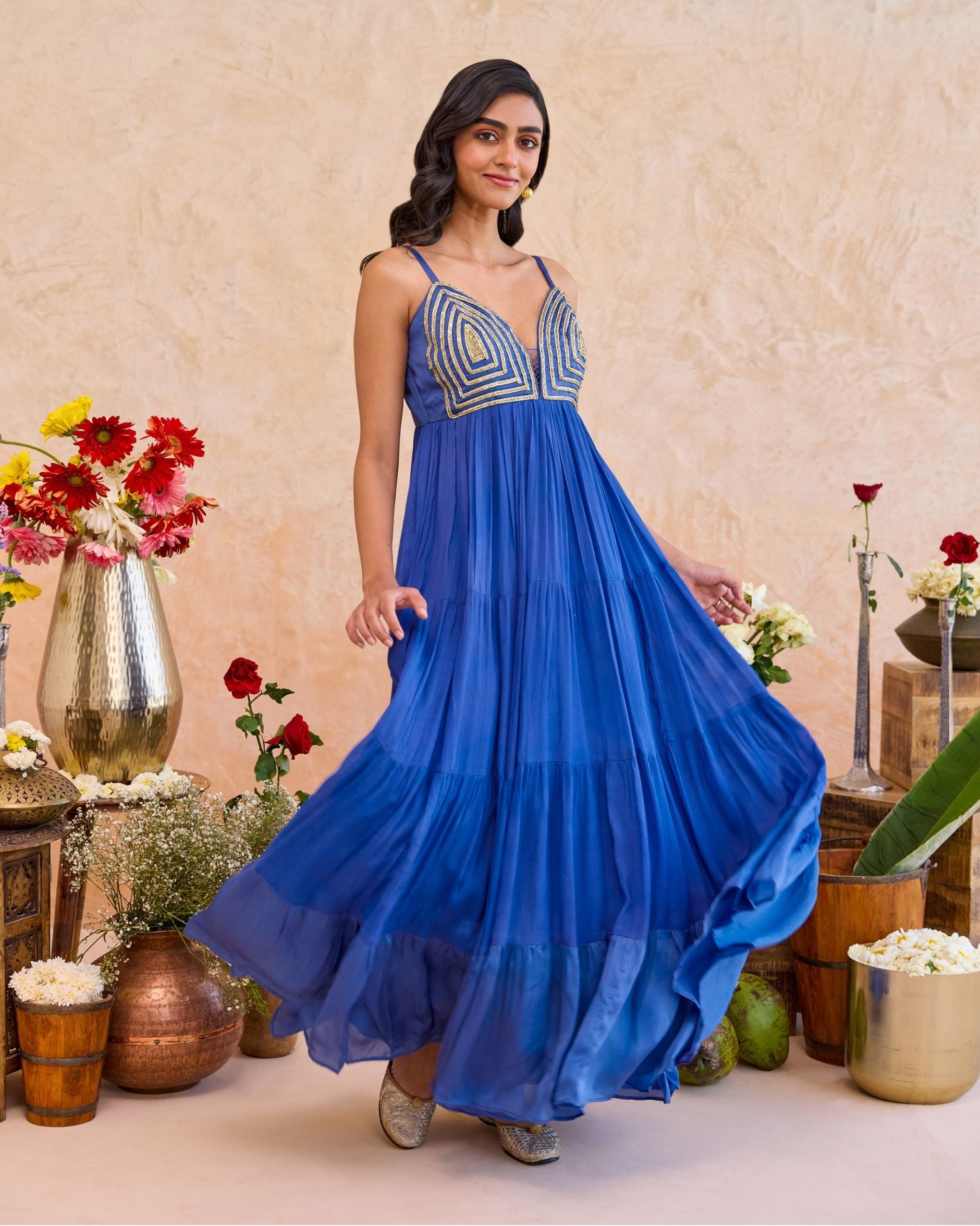Nayla Dress by Taro with Jashn-E-Taro - The Trousseau Edit by Taro at Kamakhyaa India for sustainable fashion