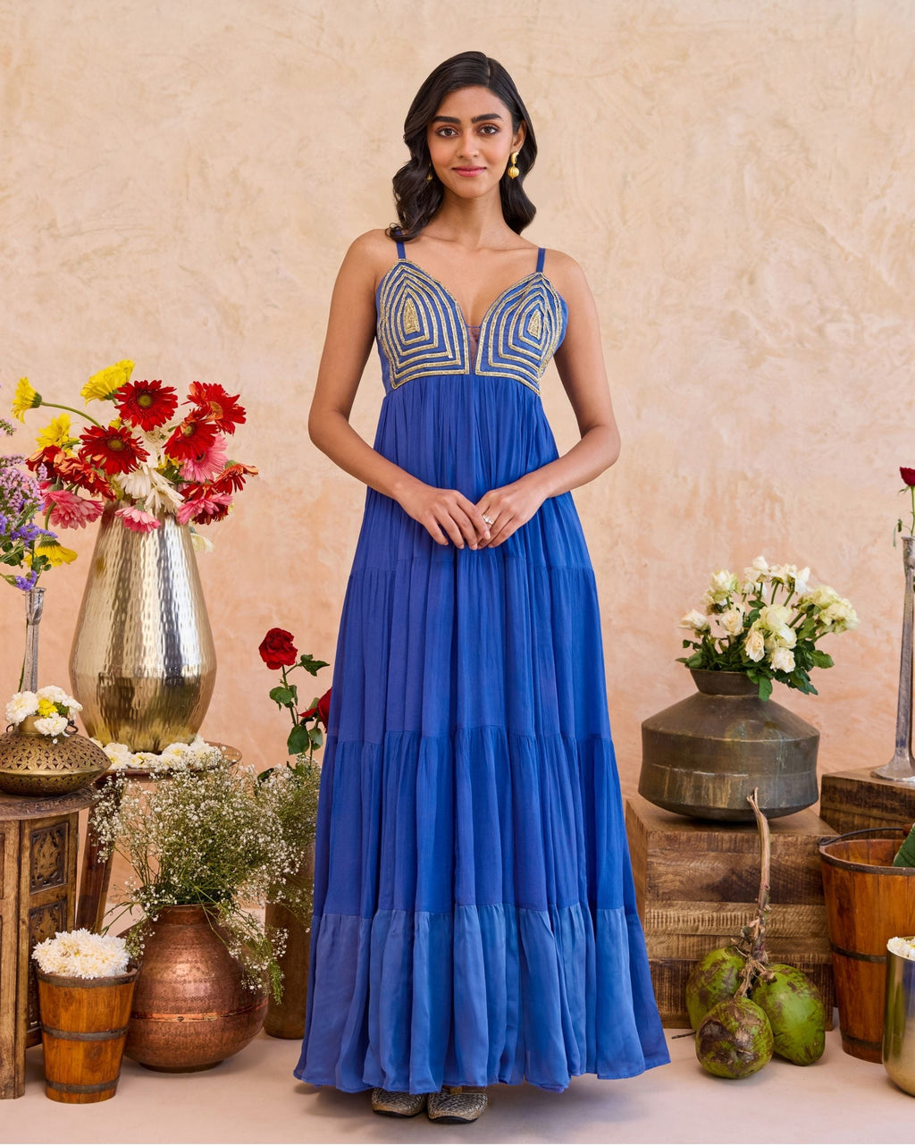 Nayla Dress by Taro with Jashn-E-Taro - The Trousseau Edit by Taro at Kamakhyaa India for sustainable fashion