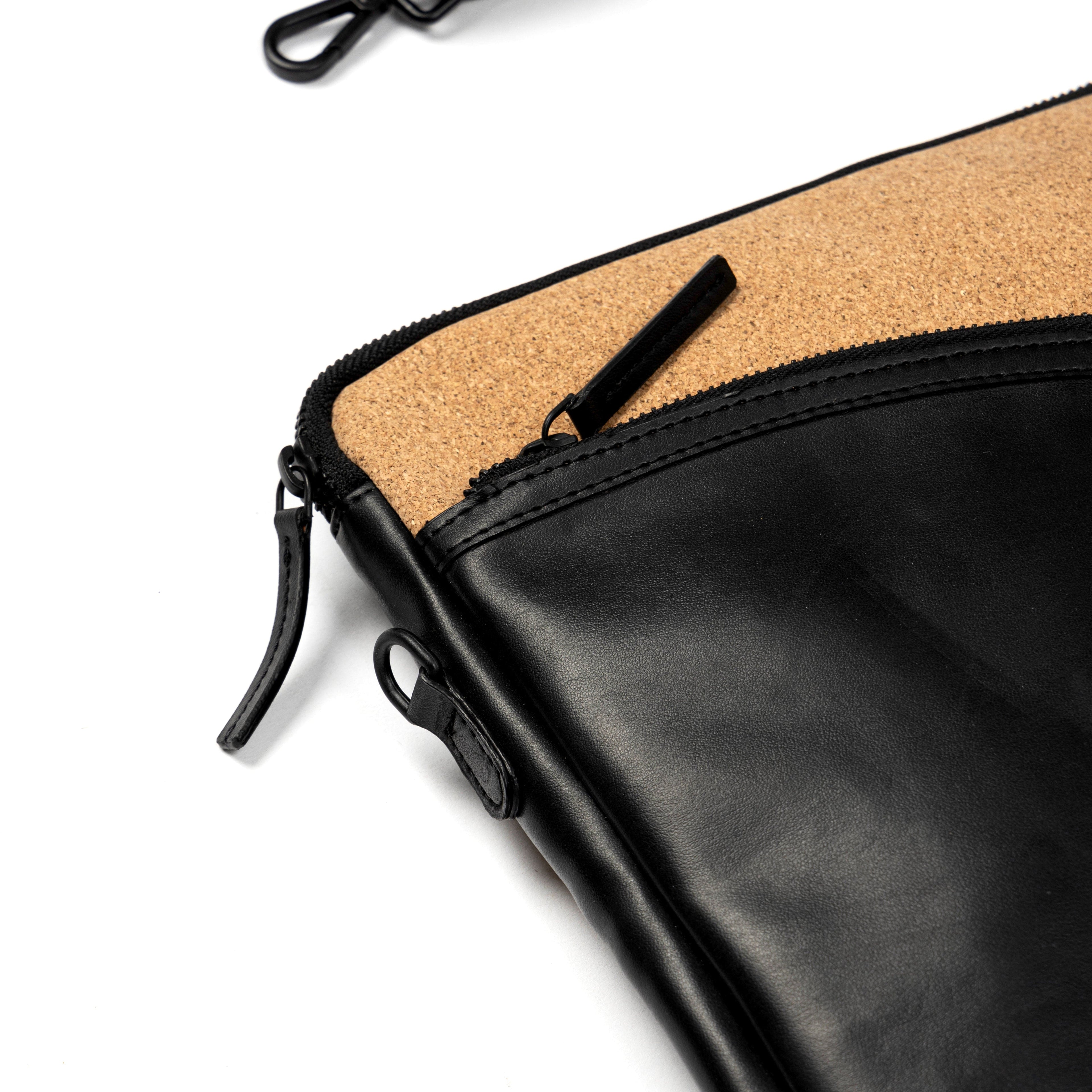 Acacia Vegan Leather Laptop Sleeve - Black by Green Hermitage with SS25 at Kamakhyaa for sustainable fashion