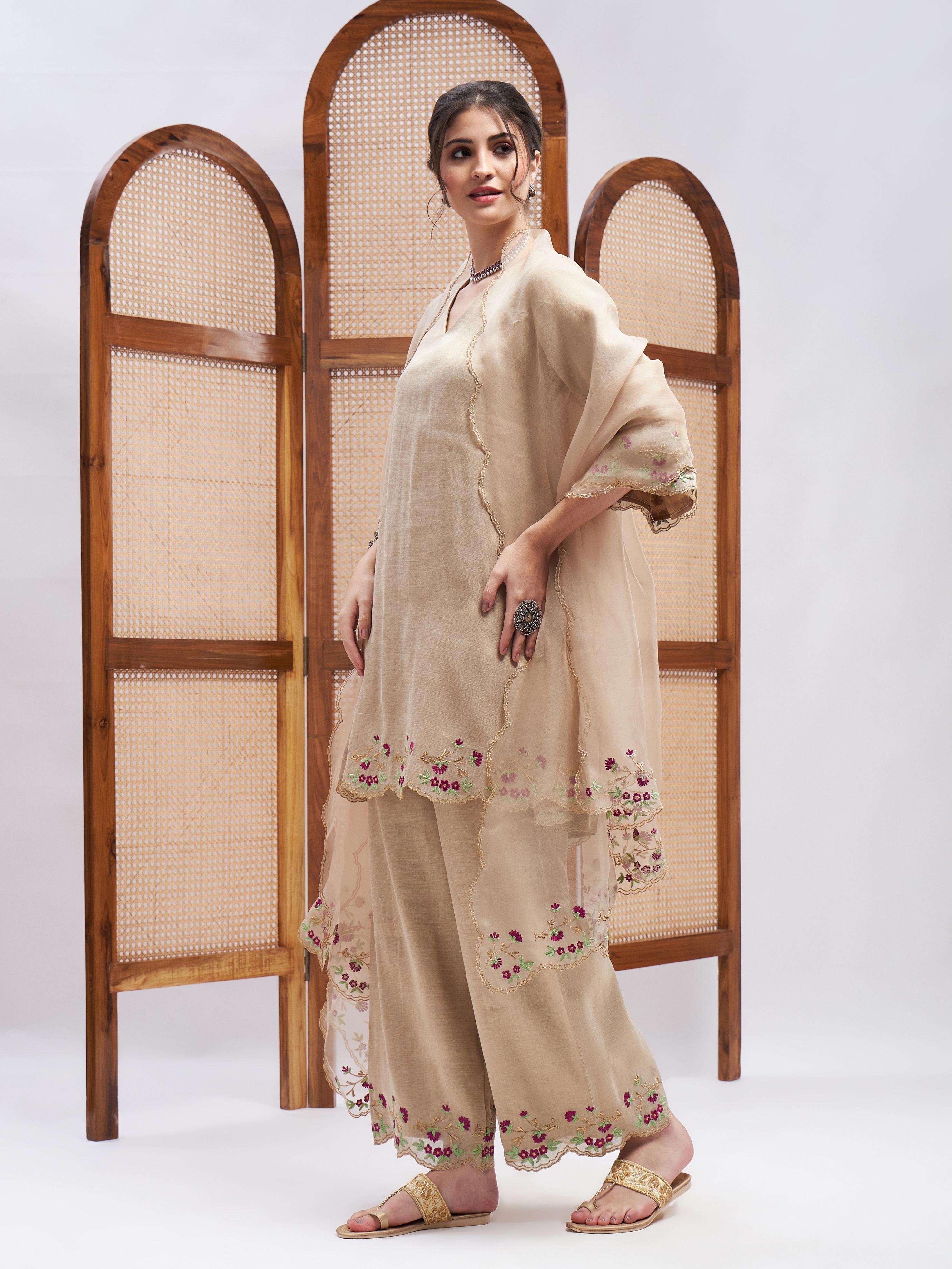 Sharar Kurta Set by RoohbyRidhimaa with at Kamakhyaa for sustainable fashion