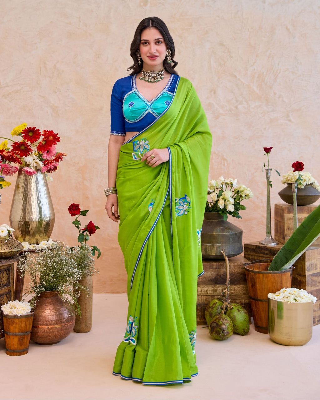 Parijata Saree by Taro with Jashn-E-Taro - The Trousseau Edit by Taro at Kamakhyaa India for sustainable fashion