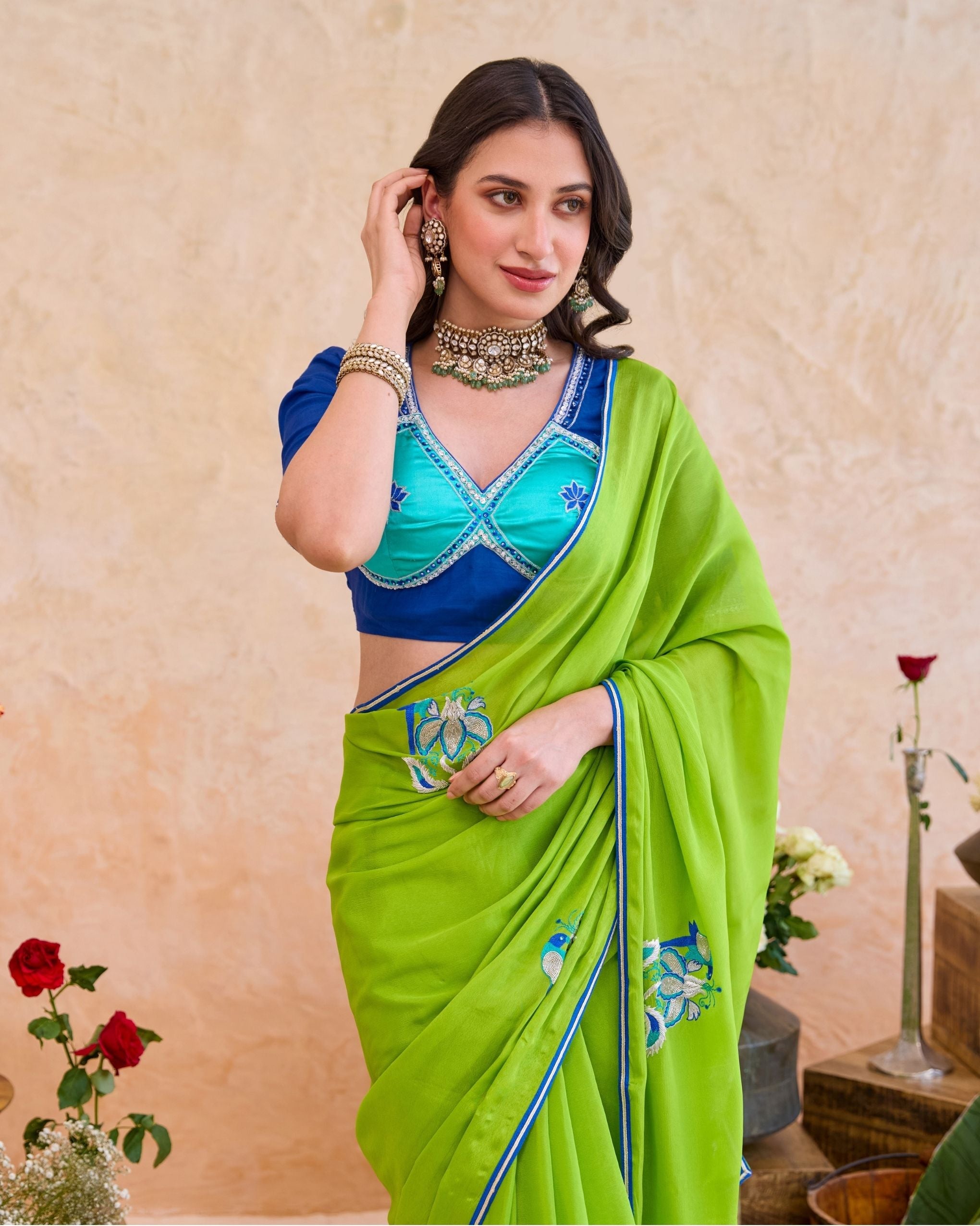 Parijata Saree by Taro with Jashn-E-Taro - The Trousseau Edit by Taro at Kamakhyaa India for sustainable fashion