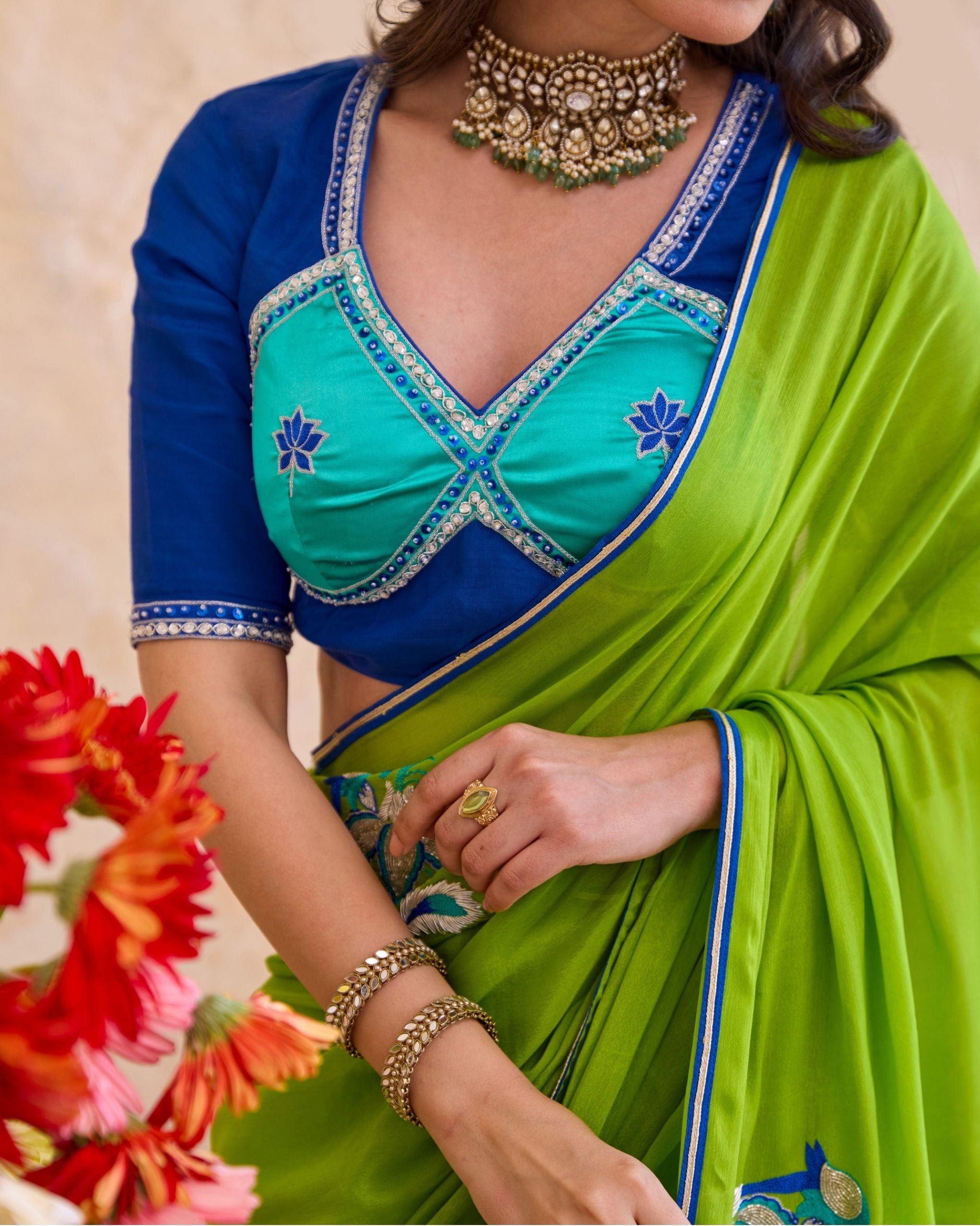 Parijata Saree by Taro with Jashn-E-Taro - The Trousseau Edit by Taro at Kamakhyaa India for sustainable fashion