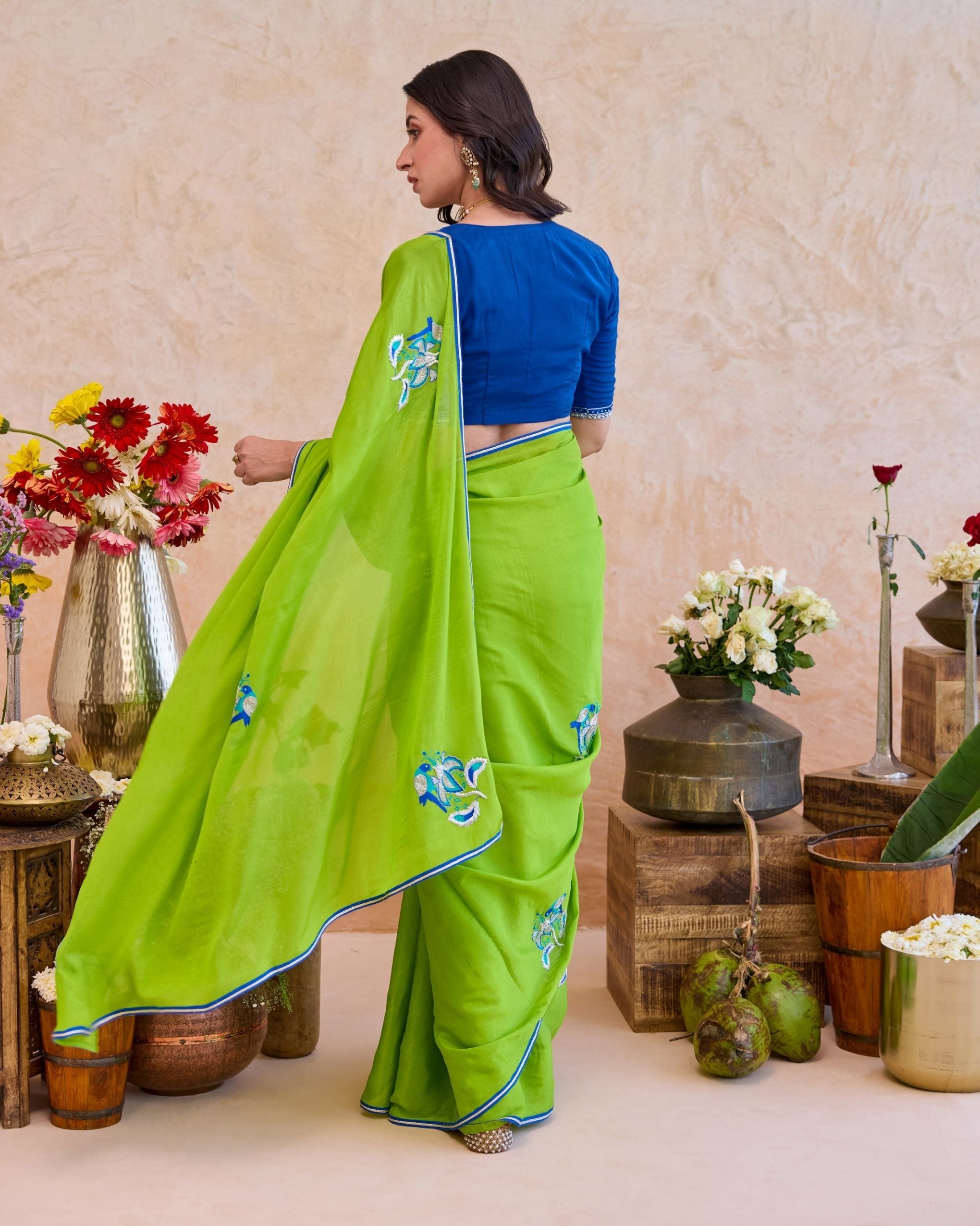 Parijata Saree by Taro with Jashn-E-Taro - The Trousseau Edit by Taro at Kamakhyaa India for sustainable fashion
