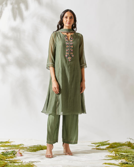 MIRROR WORK SUIT by devyanimehrotra.com with at Kamakhyaa for sustainable fashion