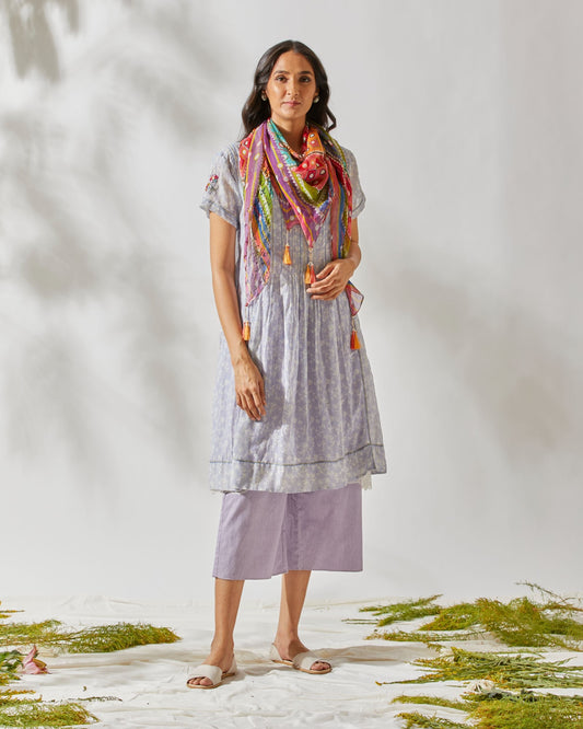 MIRROR WORK FLIRTY PLEATS TUNIC SET by devyanimehrotra.com with at Kamakhyaa for sustainable fashion