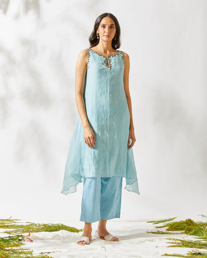 EMBELLISHED ASYMMETRICAL TUNIC by devyanimehrotra.com with at Kamakhyaa for sustainable fashion