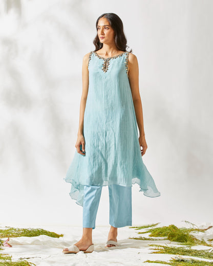 EMBELLISHED ASYMMETRICAL TUNIC by devyanimehrotra.com with at Kamakhyaa for sustainable fashion