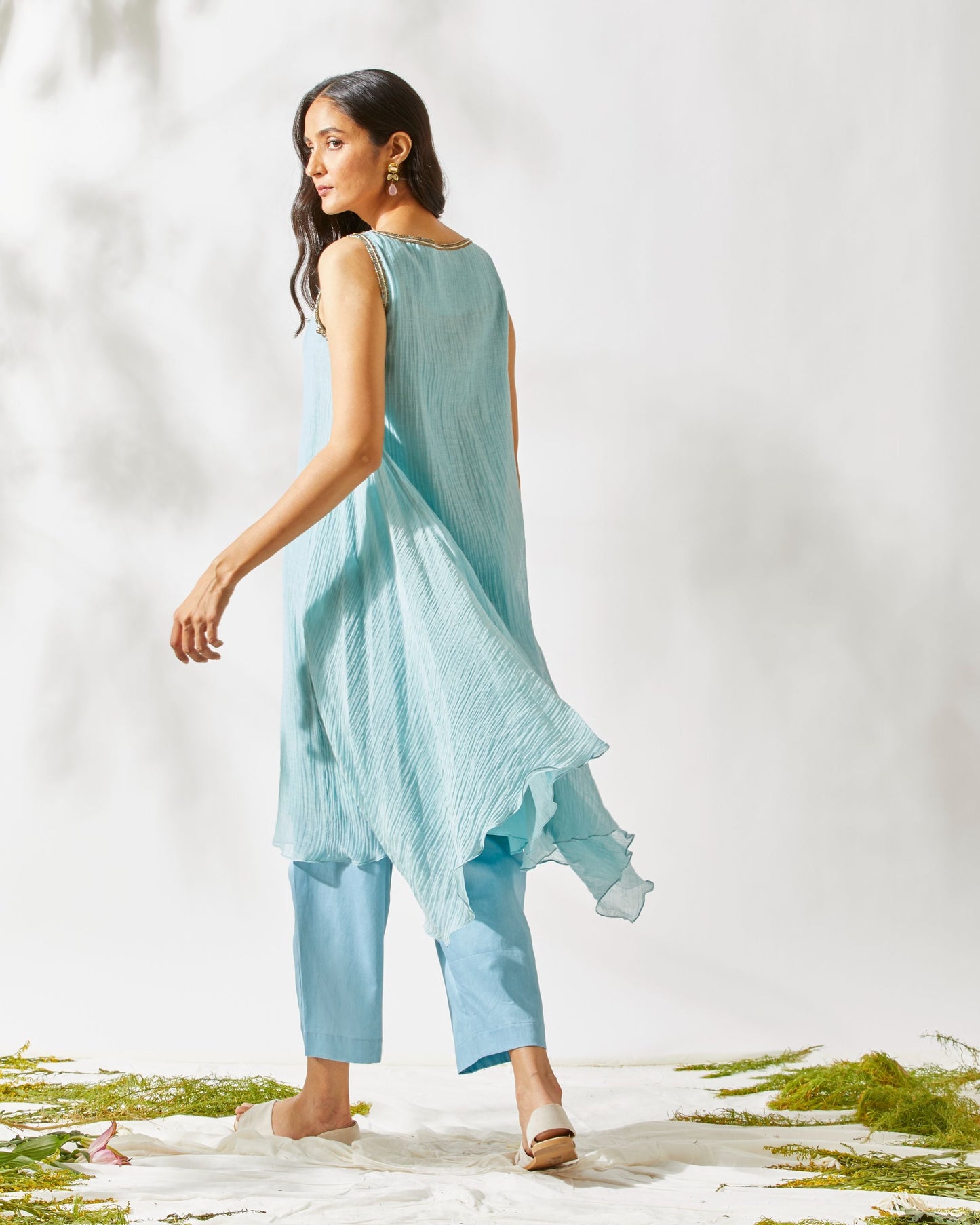 EMBELLISHED ASYMMETRICAL TUNIC by devyanimehrotra.com with at Kamakhyaa for sustainable fashion