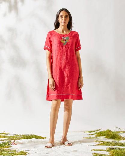 LEAF SHIFT DRESS by devyanimehrotra.com with at Kamakhyaa for sustainable fashion