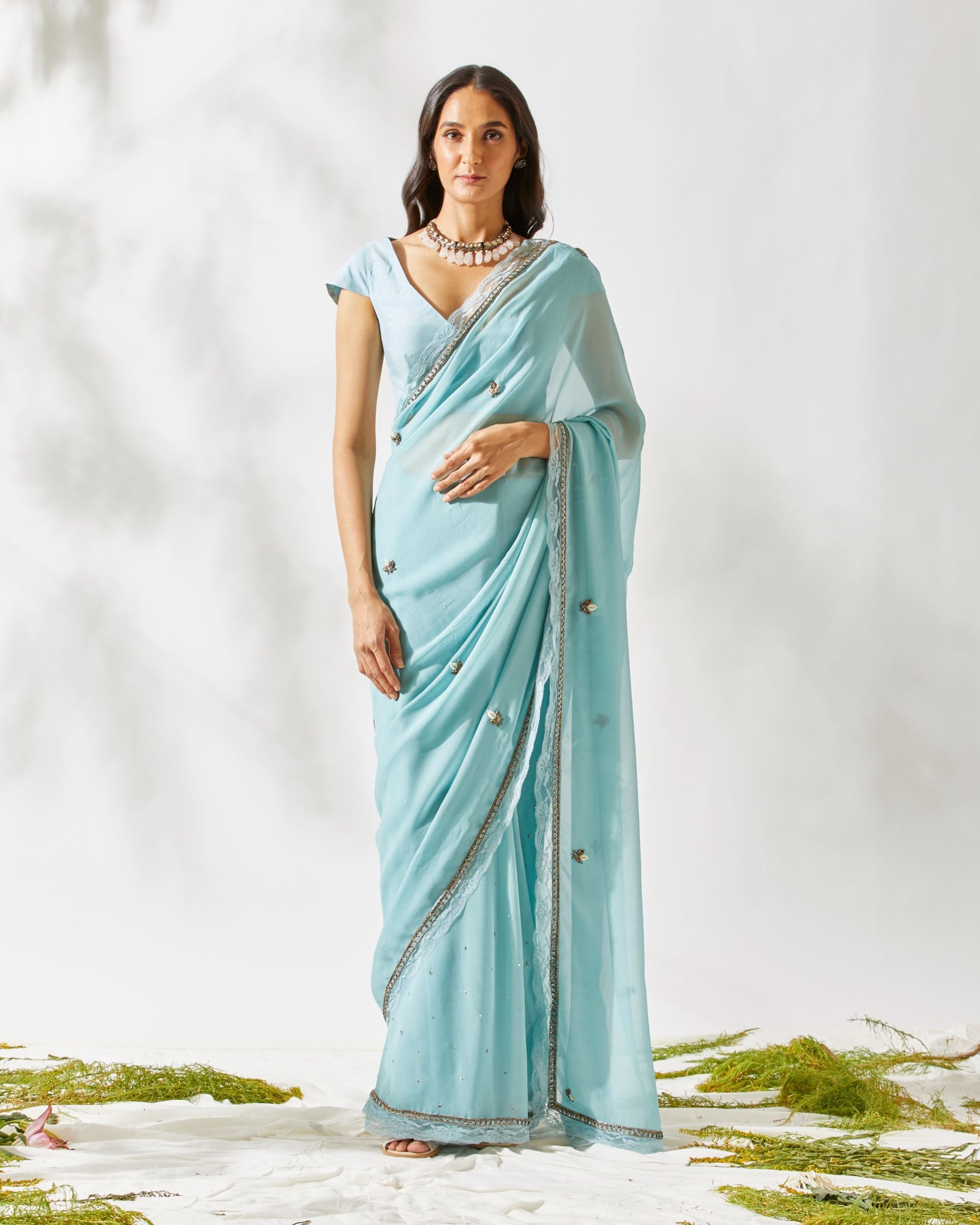 ZARDOZI BUTA SAREE by devyanimehrotra.com with at Kamakhyaa for sustainable fashion