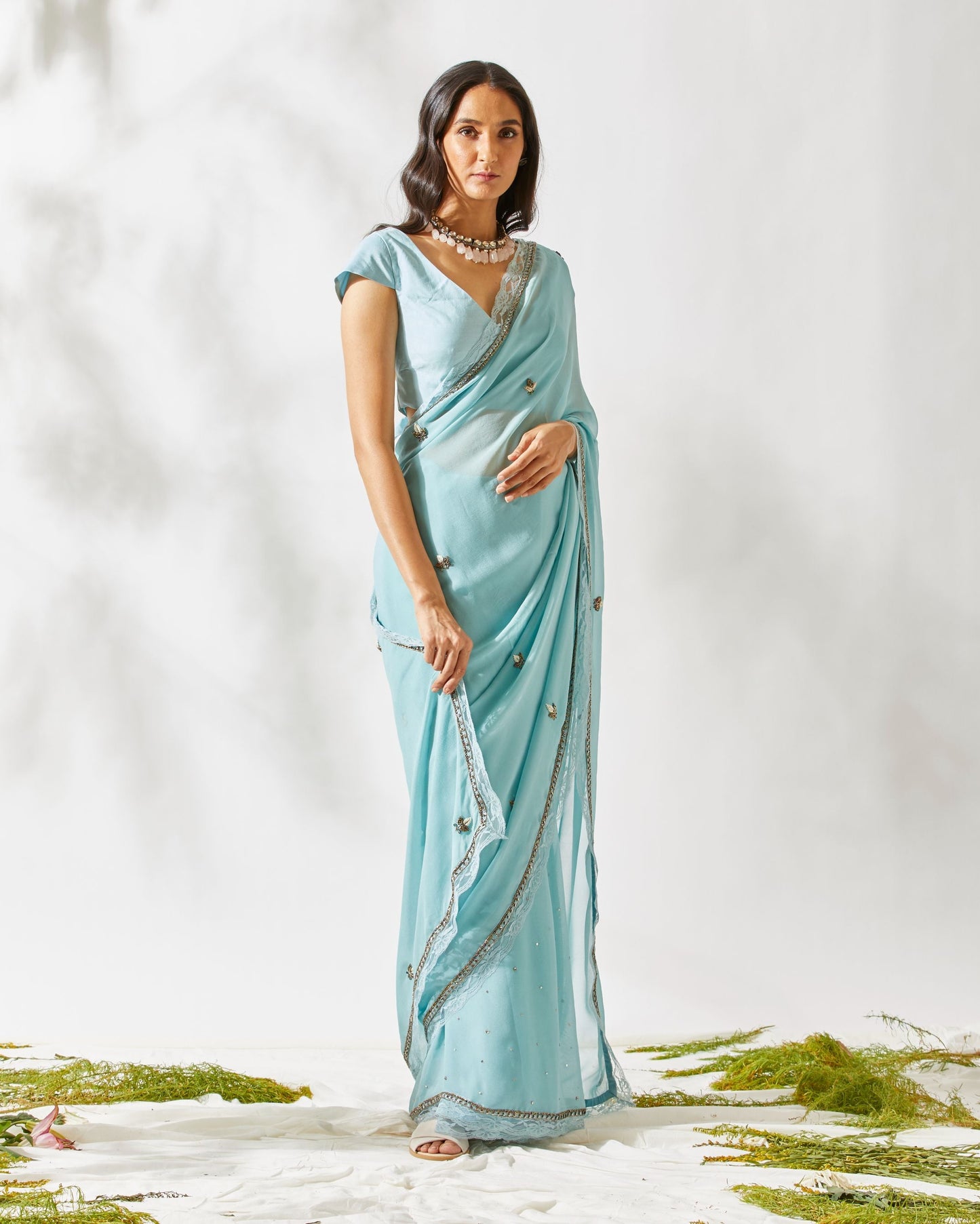 ZARDOZI BUTA SAREE by devyanimehrotra.com with at Kamakhyaa for sustainable fashion