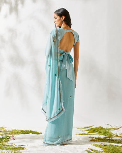 ZARDOZI BUTA SAREE by devyanimehrotra.com with at Kamakhyaa for sustainable fashion