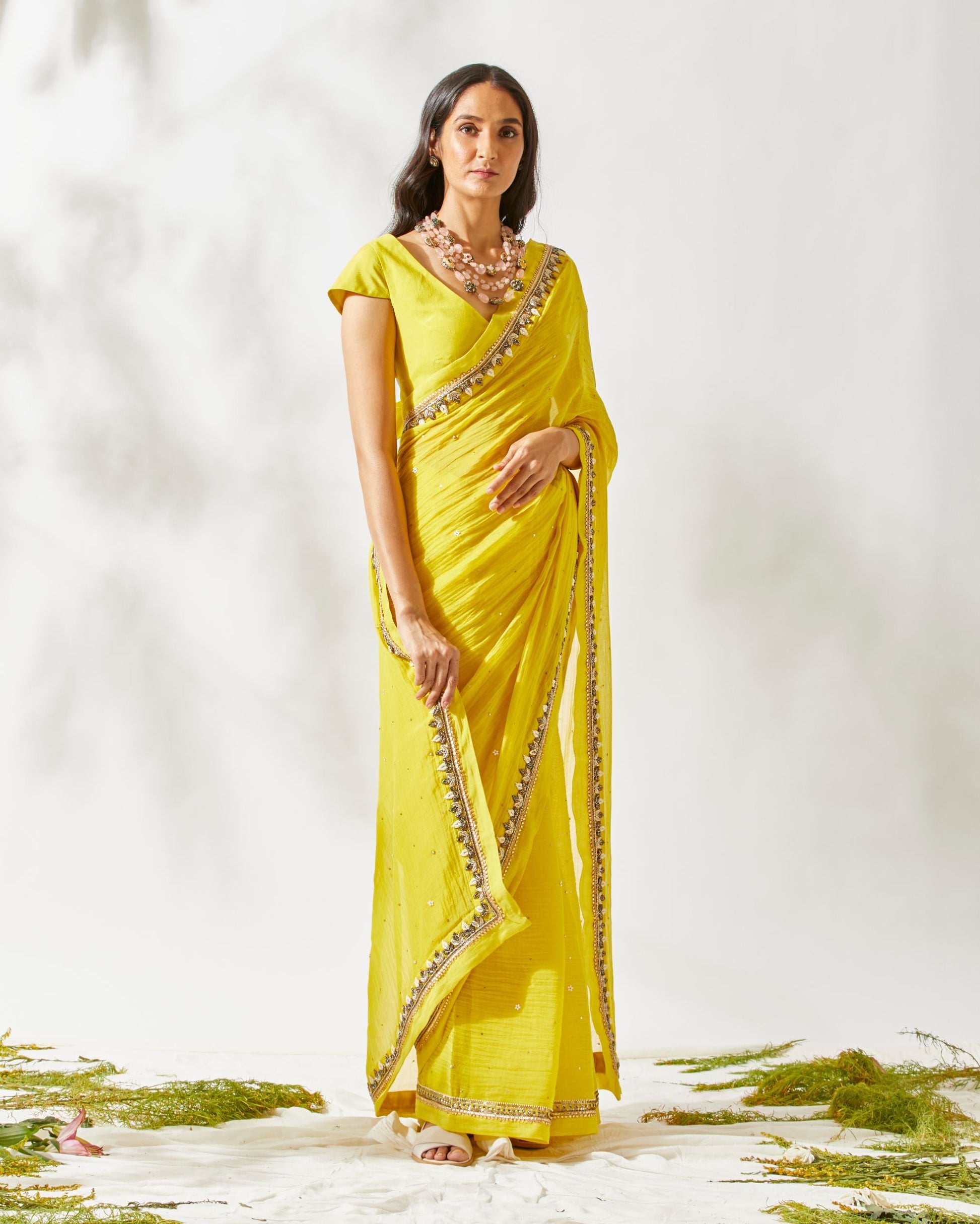 ZARDOZI BORDER SAREE by devyanimehrotra.com with at Kamakhyaa for sustainable fashion