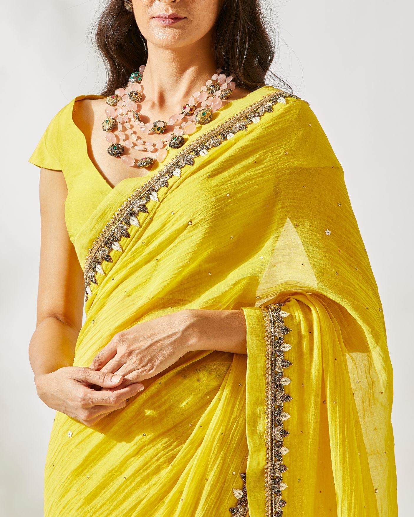 ZARDOZI BORDER SAREE by devyanimehrotra.com with at Kamakhyaa for sustainable fashion