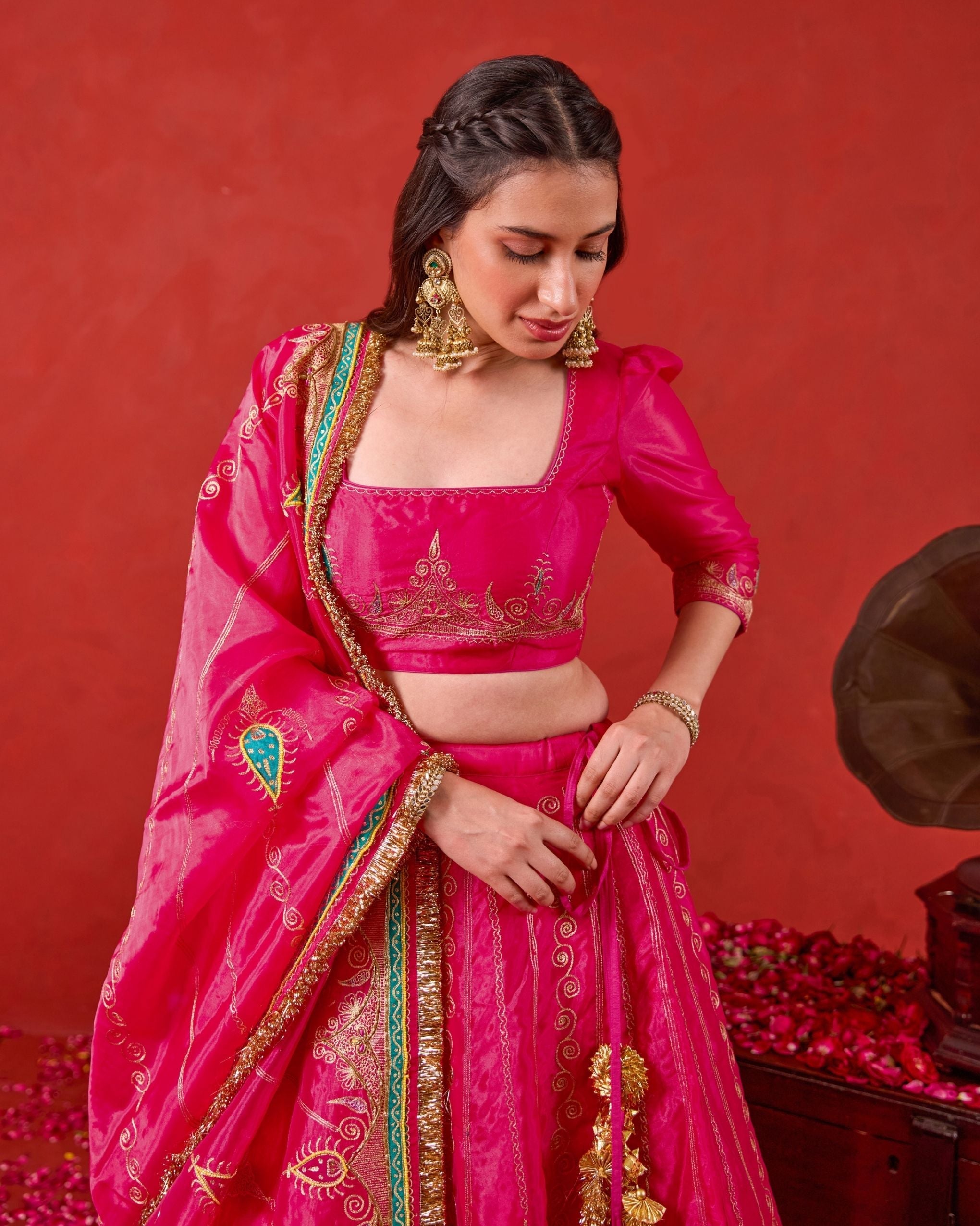 Nayaab Lehenga Set by Taro with Jashn-E-Taro - The Trousseau Edit by Taro at Kamakhyaa India for sustainable fashion