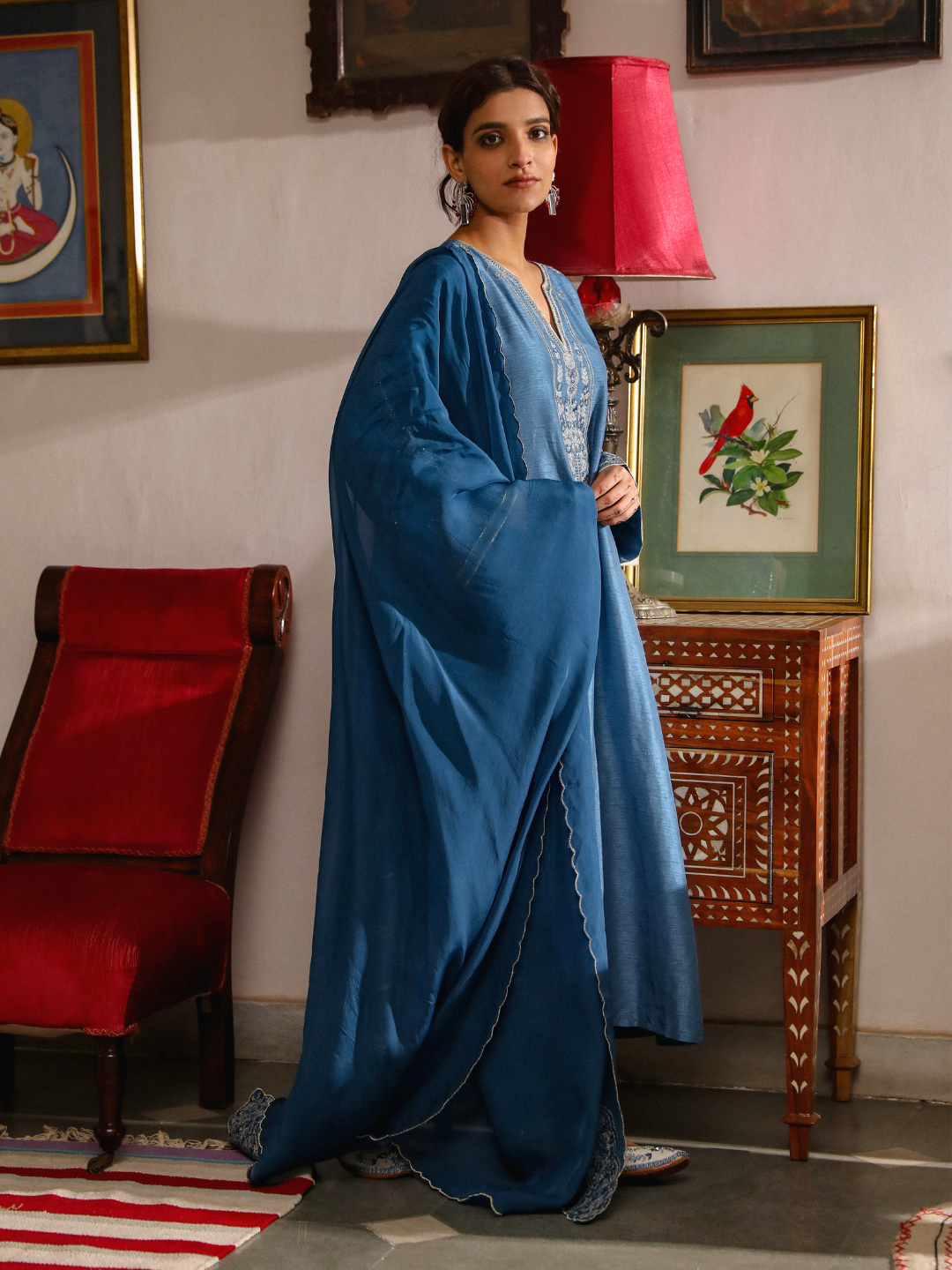 Mirza Kurta Set by RoohbyRidhimaa with Large, Medium, Small, X-Large, X-Small at Kamakhyaa for sustainable fashion