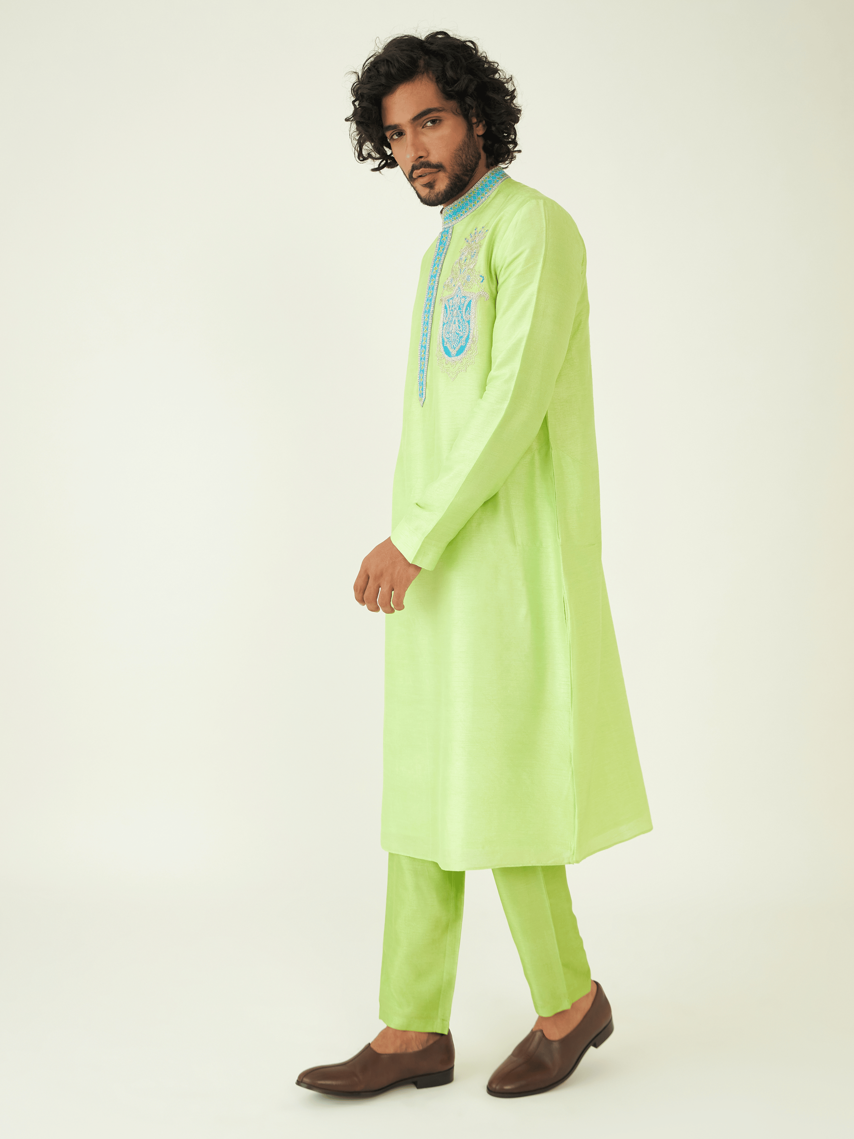 Parvez Kurta Set by RoohbyRidhimaa with Qala By RoohbyRidhimaa at Kamakhyaa for sustainable fashion
