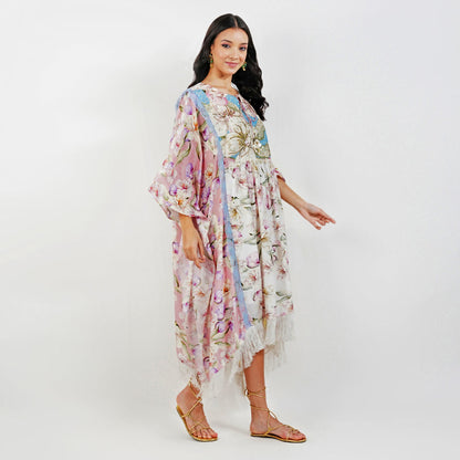 Shabby Chic Kaftan by devyanimehrotra.com with BEACH KAFTAN, KAFTAN DRESS, KAFTAN SETS, KAFTANS, PRINTED KAFTAN at Kamakhyaa for sustainable fashion