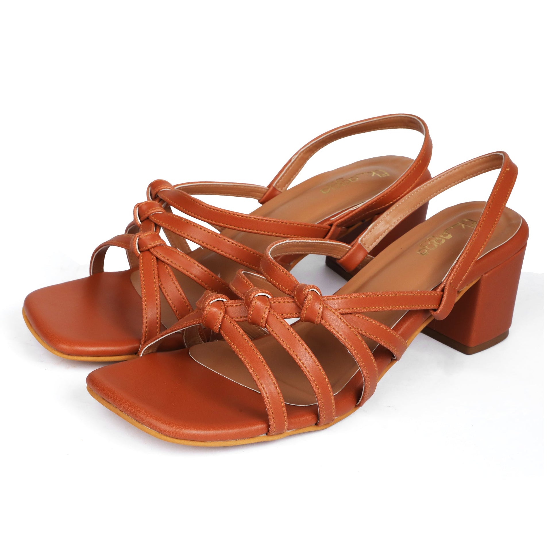 Knot Heels Tan by Ek Agga with Classic, heels, stylish at Kamakhyaa for sustainable fashion