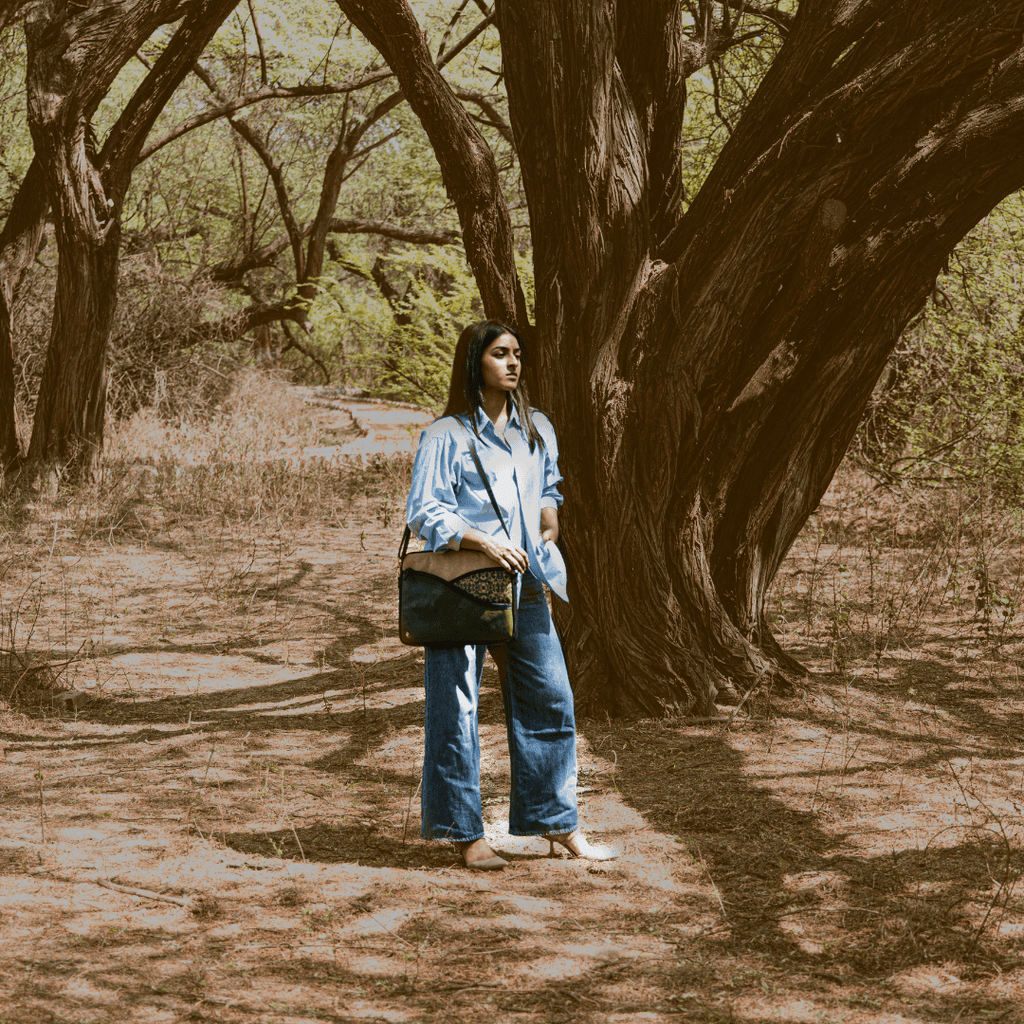 Acacia Vegan Leather Laptop Sleeve - Olive by Green Hermitage with SS25 at Kamakhyaa for sustainable fashion