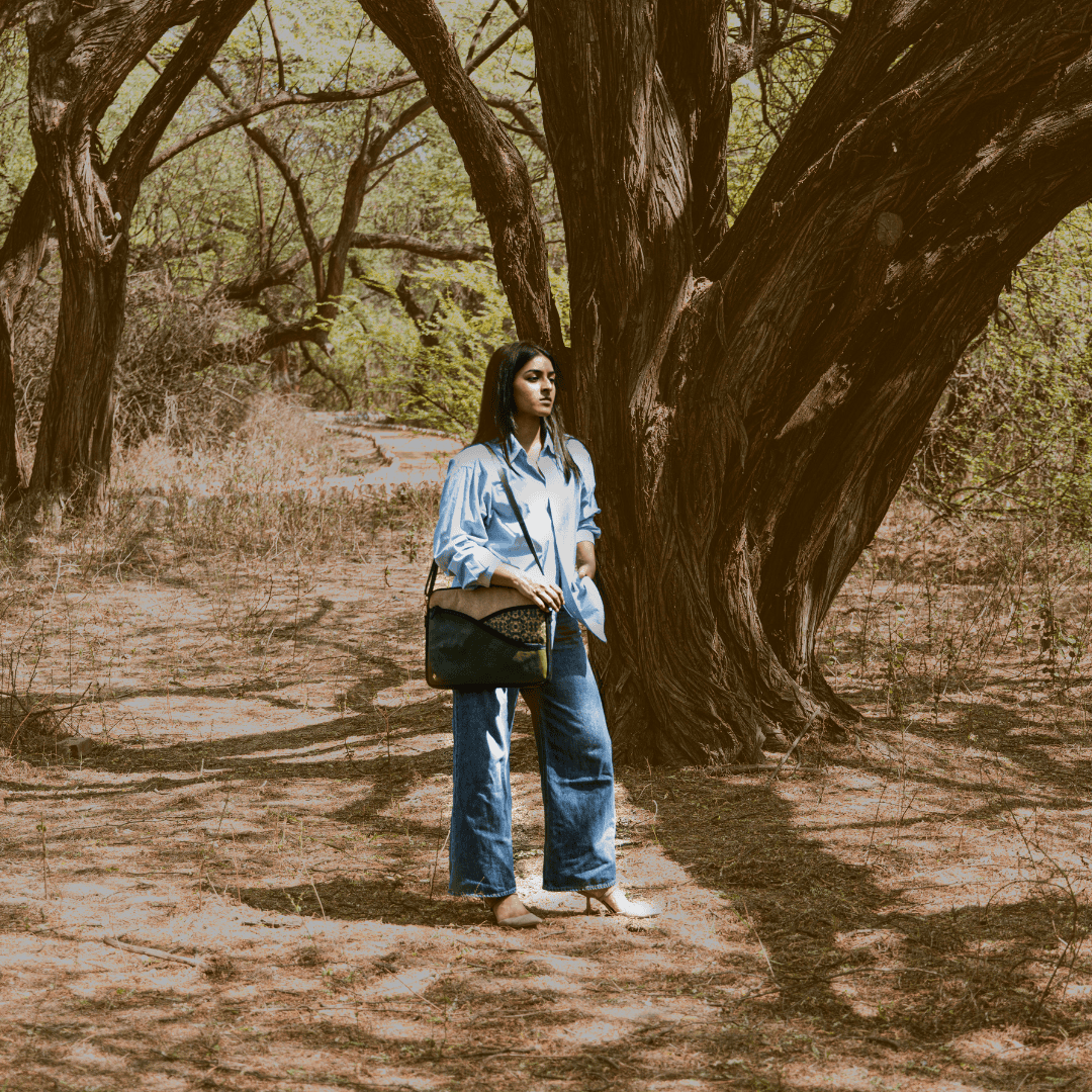 Acacia Vegan Leather Laptop Sleeve - Olive by Green Hermitage with SS25 at Kamakhyaa for sustainable fashion