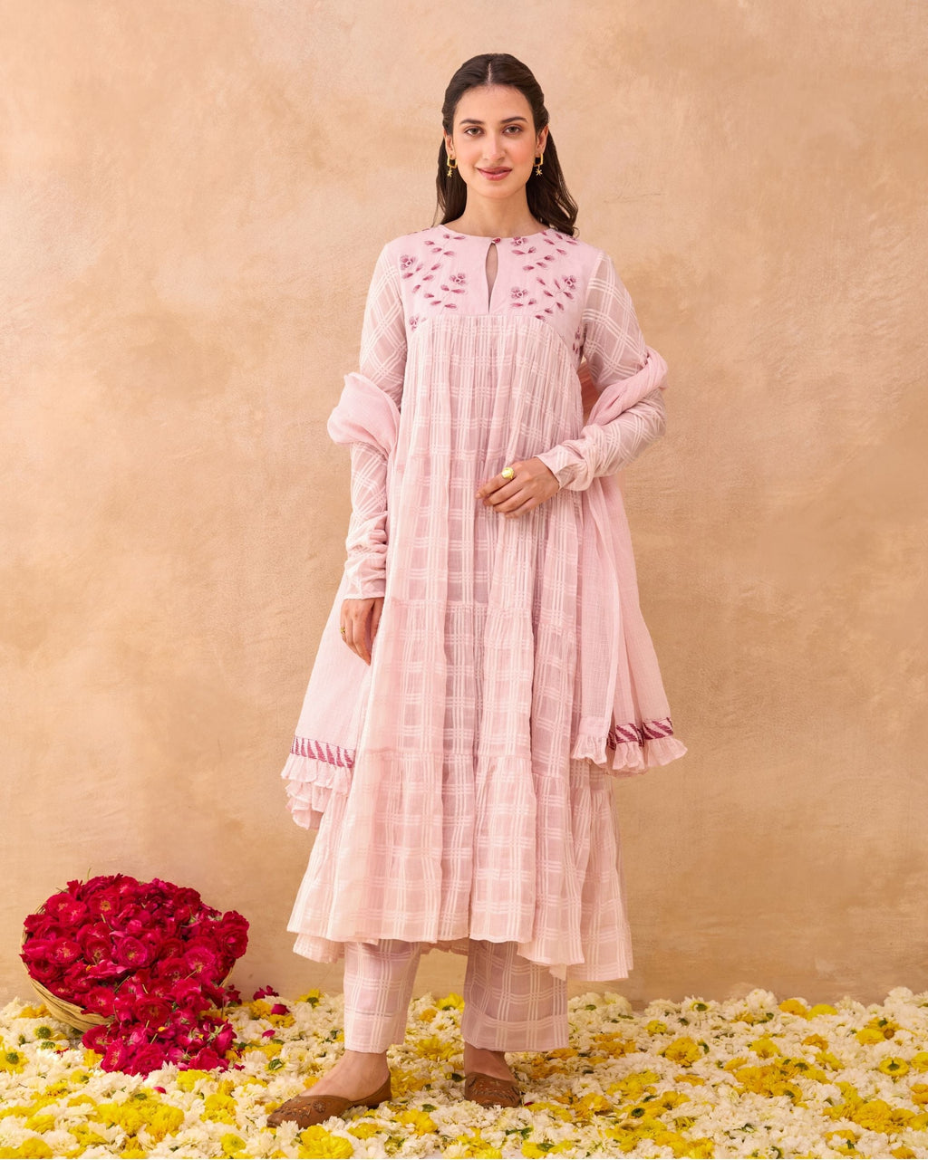 Pink Affair Kurta Set by Taro India with at Kamakhyaa for sustainable fashion