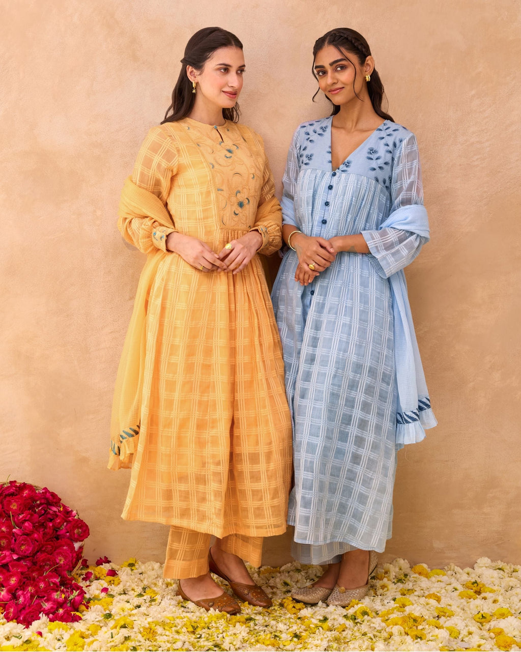 Marigold Muse Kurta Set by Taro India with at Kamakhyaa for sustainable fashion