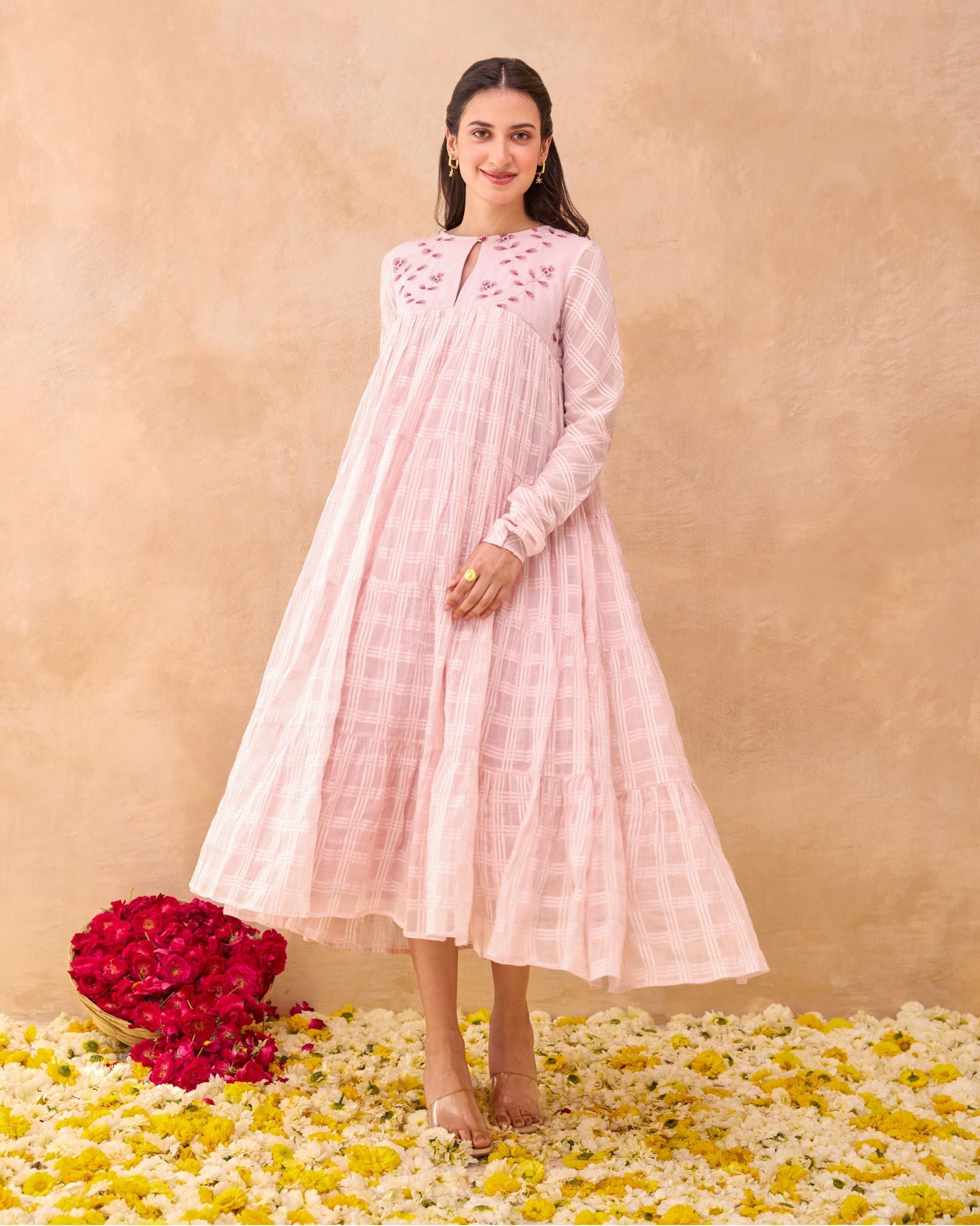 Tickled Pink Dress by Taro India with at Kamakhyaa for sustainable fashion