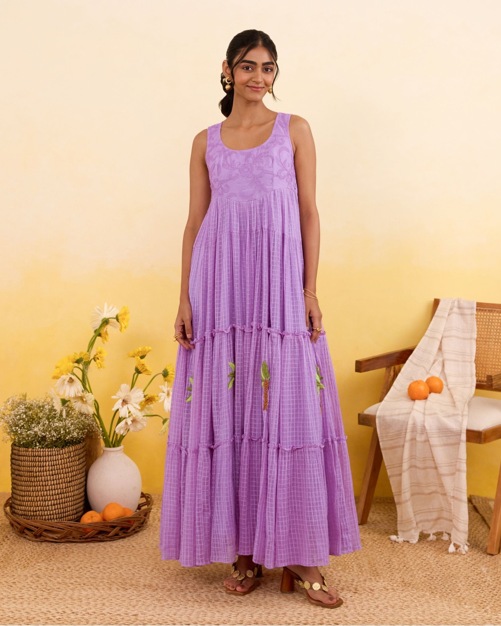 Lilac Breeze Dress by Taro India with at Kamakhyaa for sustainable fashion
