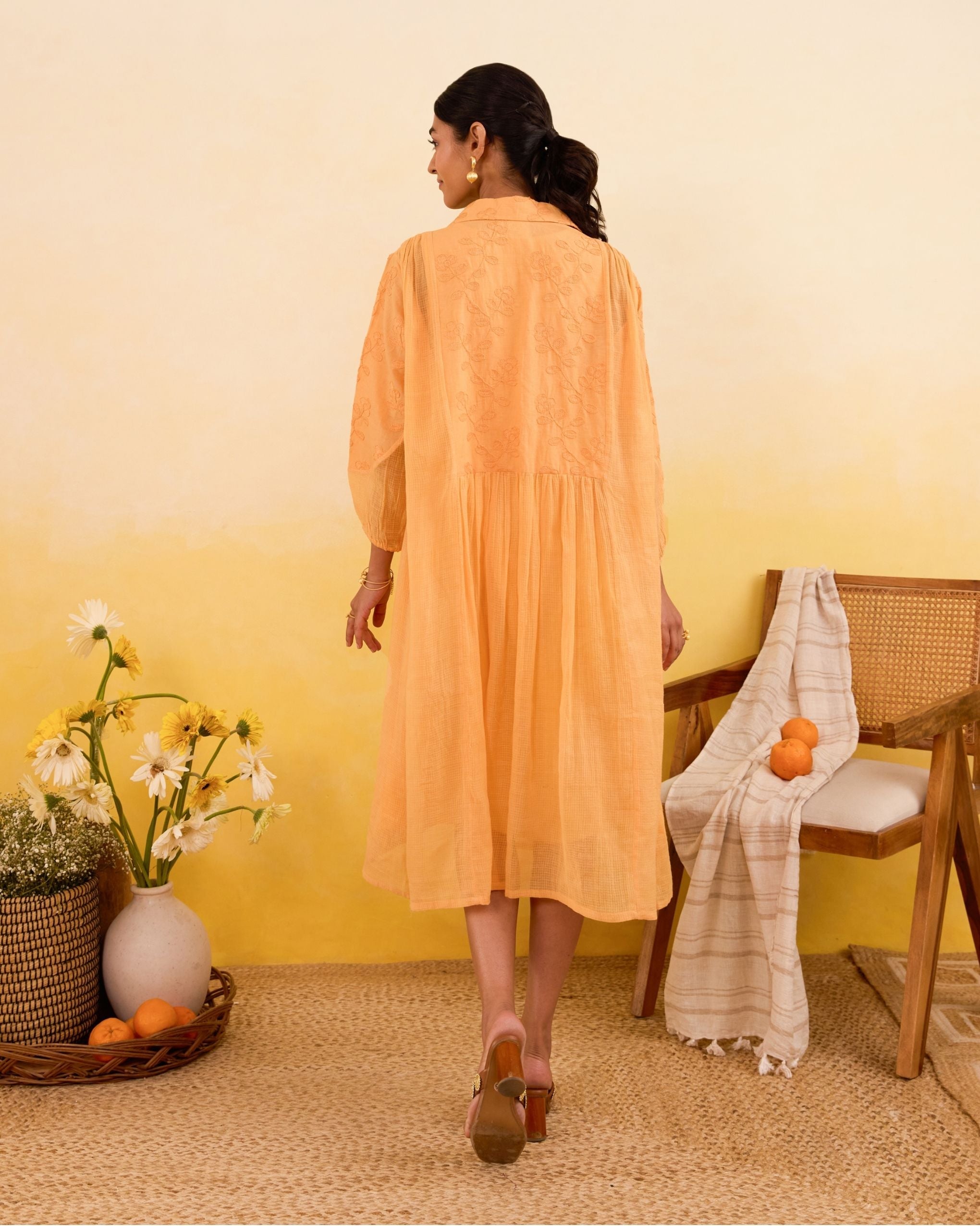 Marigold Daydream Dress by Taro India with at Kamakhyaa for sustainable fashion