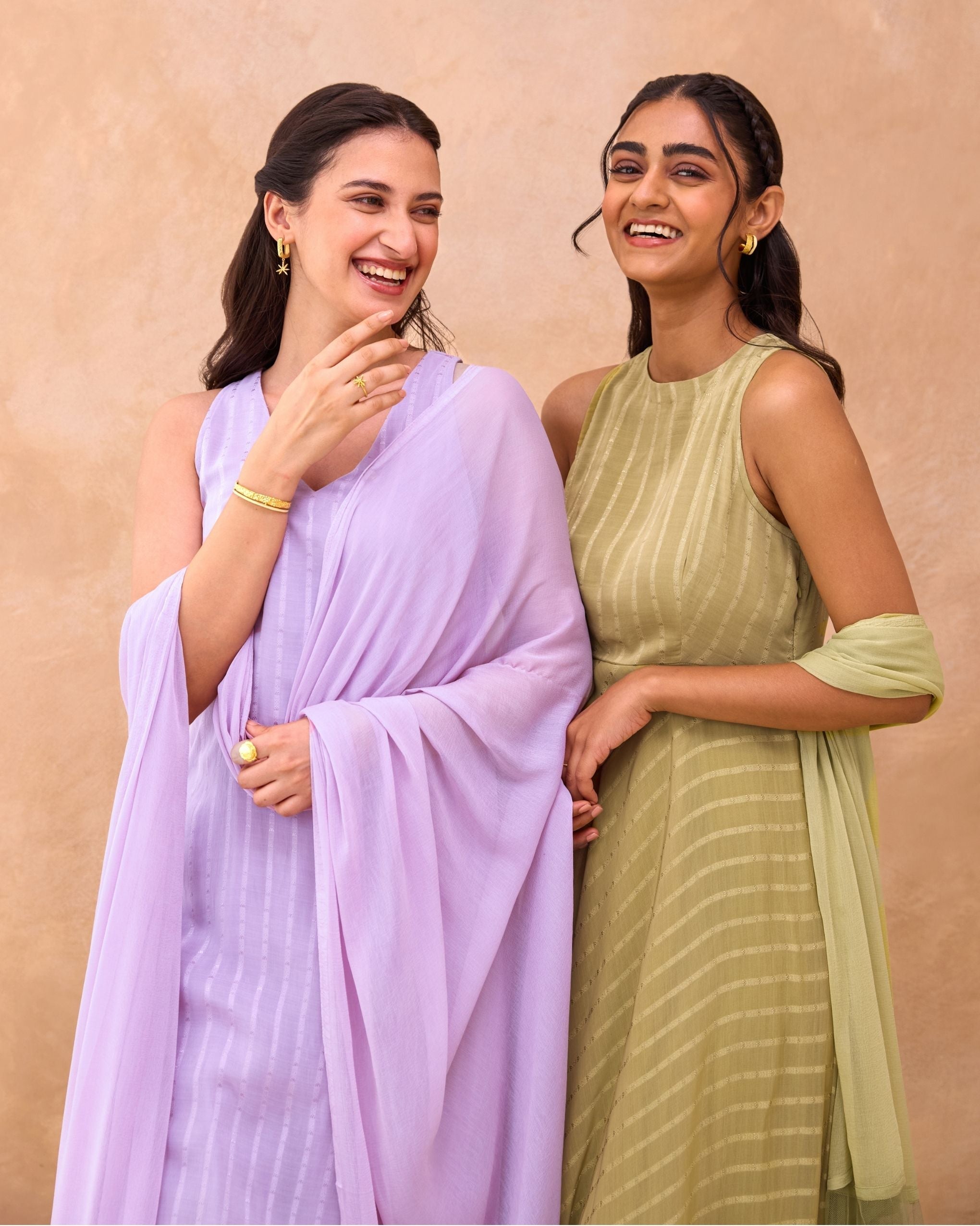 Lavender Grace Kurta Set by Taro India with at Kamakhyaa for sustainable fashion