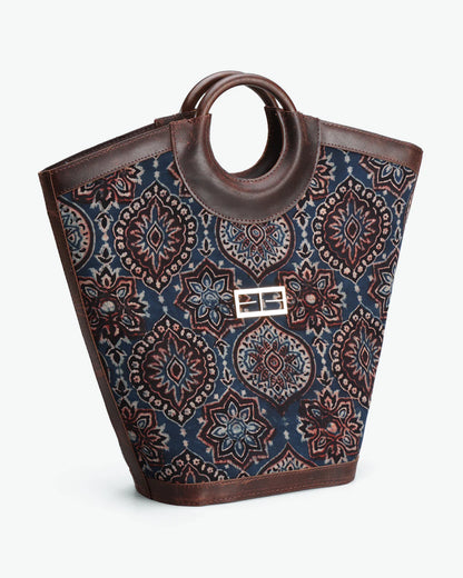 Basket Blues Tote Bag by The Indian Trunk with at Kamakhyaa for sustainable fashion