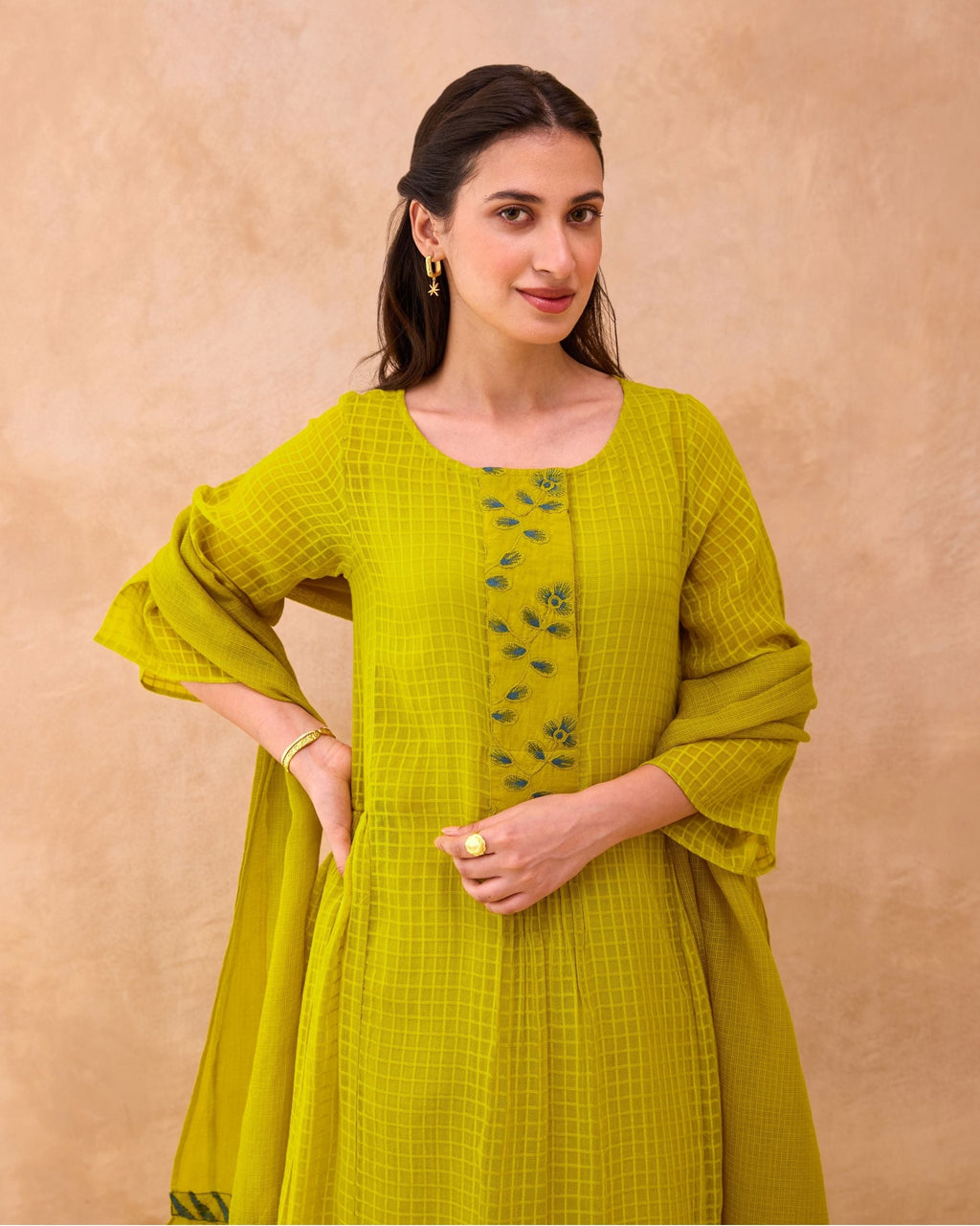 Amber Bloom Kurta Set by Taro India with at Kamakhyaa for sustainable fashion